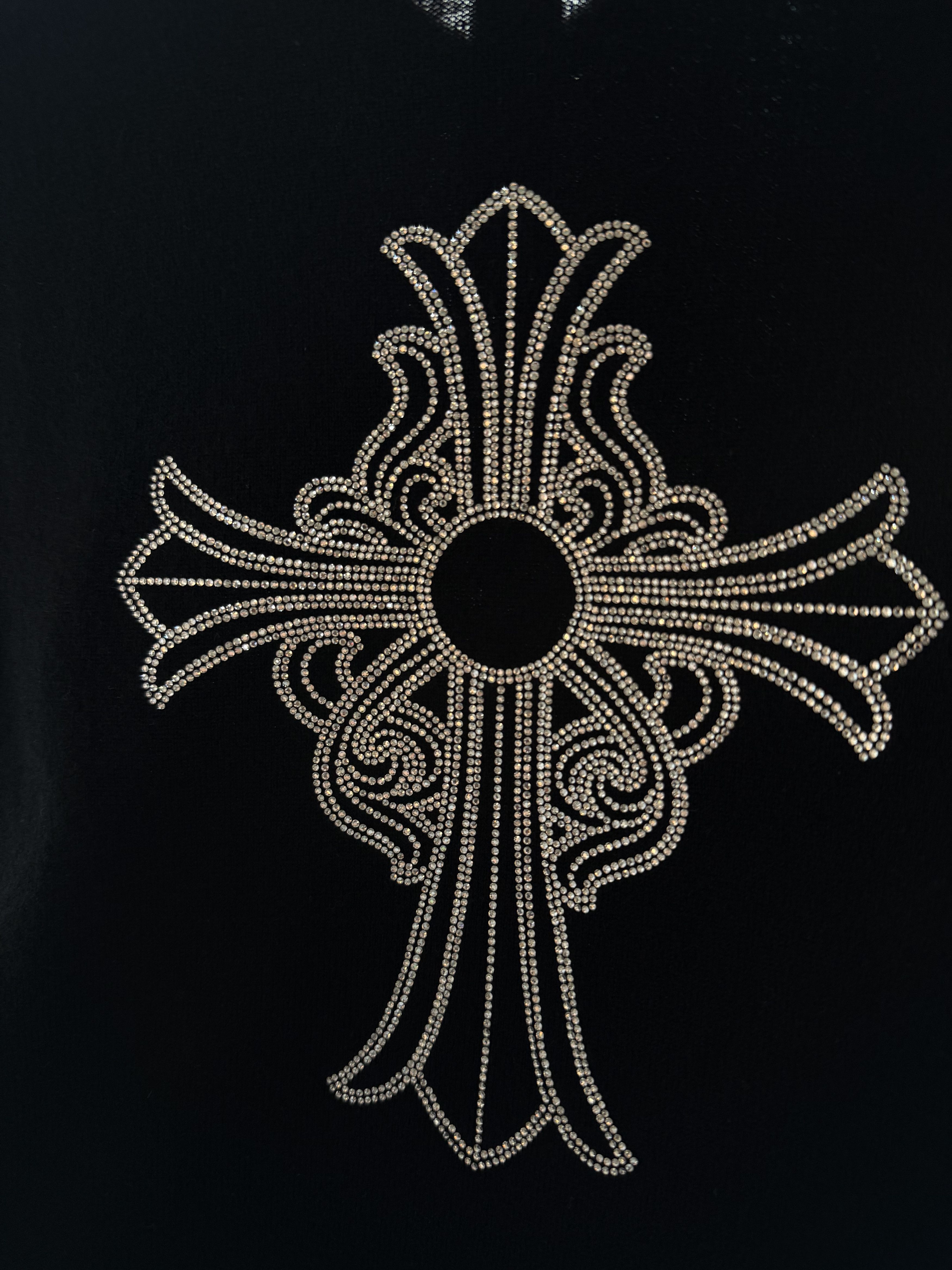 Chrome Hearts Black & Rhinestone Cross Women's Cashmere Sweater Size L / US 10 / IT 46 - 3 Thumbnail