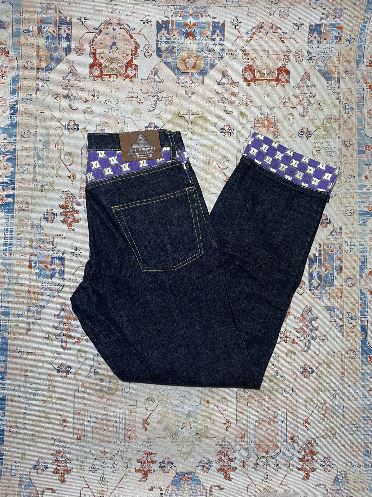X-LARGE Xlarge Graphic Overprint PurpleJeans Size US 30 / EU 46 - 1 Thumbnail