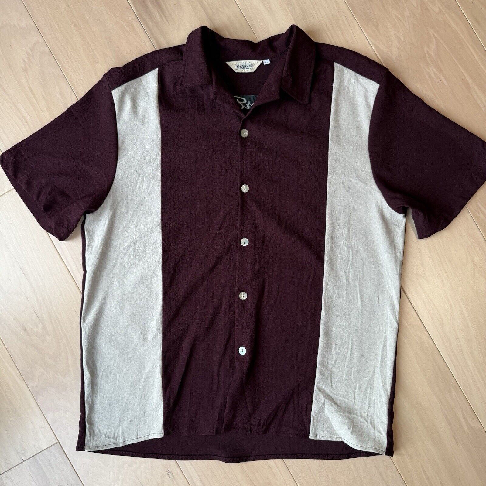 Vintage Vintage Da Vinci California Shirt XL Maroon 90s Chicano Low Size US XL / EU 56 / 4 - 2 Thumbnail