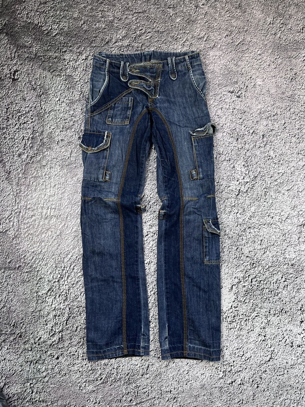Vintage Vintage Y2K cargo pants patchwork opium 00s avantgarde Size 29" - 1 Thumbnail