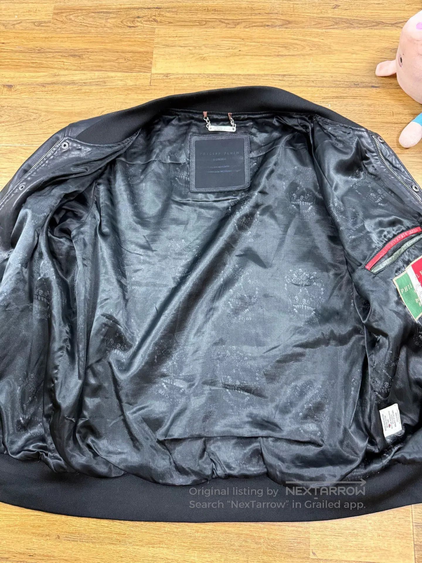 Philipp Plein Philipp Plein Men's Leather Baseball Jacket. Size US XL / EU 56 / 4 - 3 Thumbnail