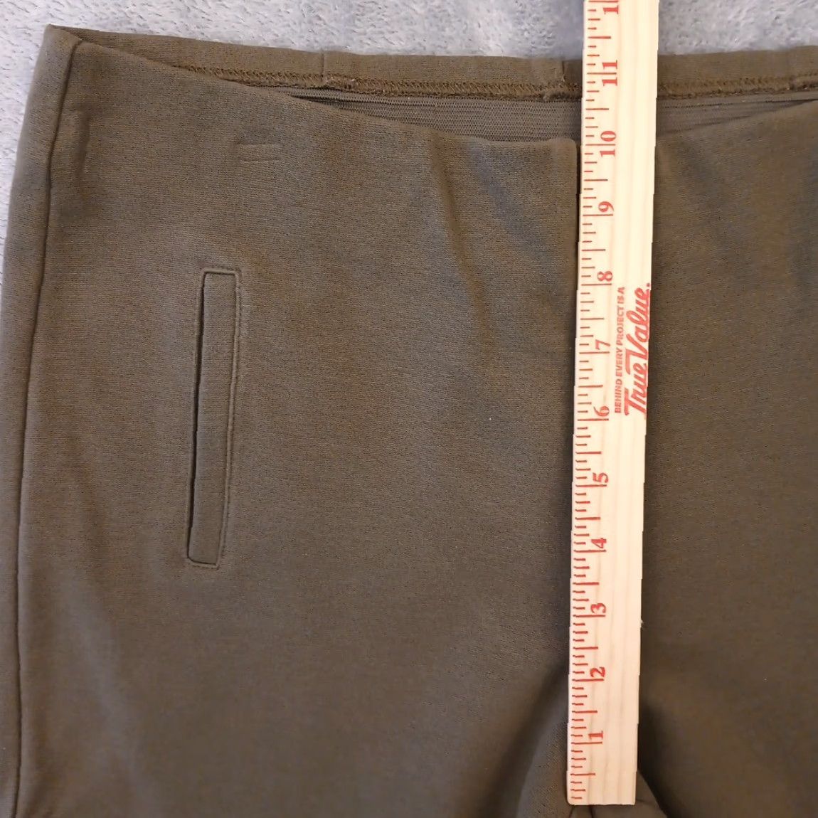 Vintage Chico's Pants Womens Size 1 Green Pull On Stretch Ankle 33x26 Mid Rise Straight Inseam 26 Elastic Waist Size 25" / US 0 / IT 36 - 3 Thumbnail