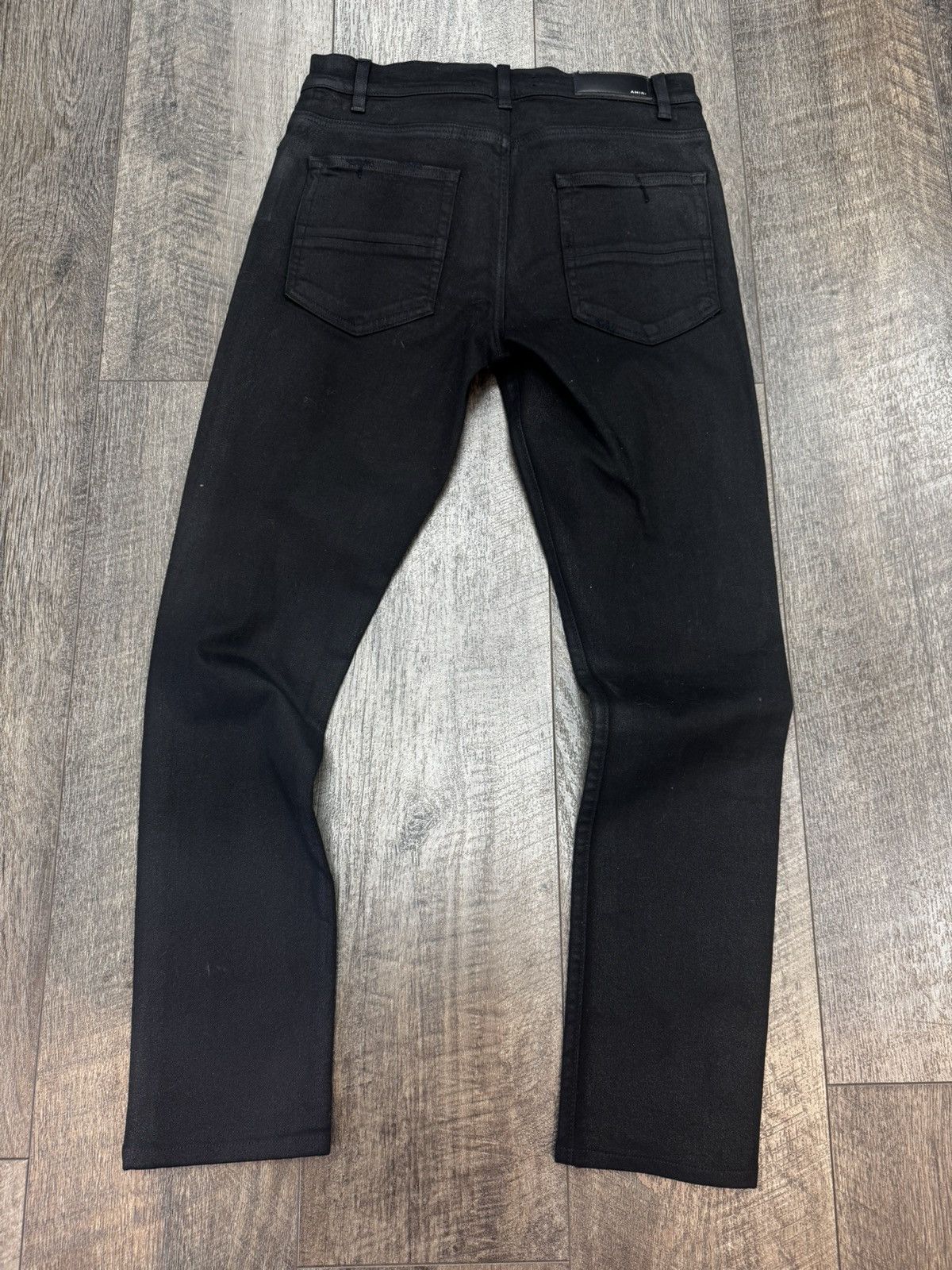 Amiri Waxed Distressed Skinny Jeans Size US 32 / EU 48 - 3 Thumbnail