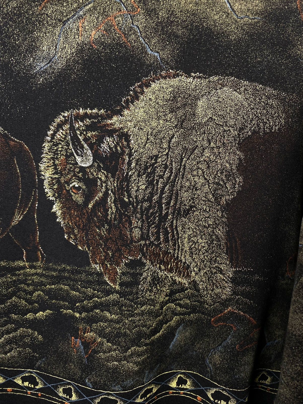 Vintage 90’s American Vintage Buffalo Full Print Sweatshirt Supreme Size US M / EU 48-50 / 2 - 4 Thumbnail