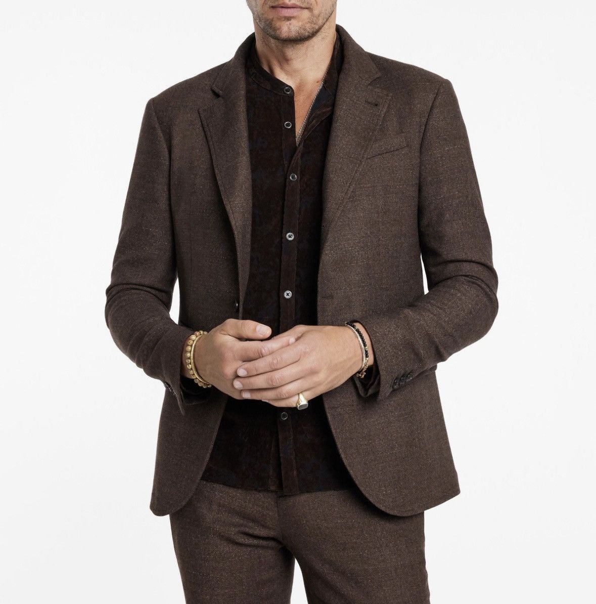 John Varvatos $1298 NWT John Varvatos Rind Jacket Men's Brown 54 EU 44 US Size 44R - 7 Thumbnail