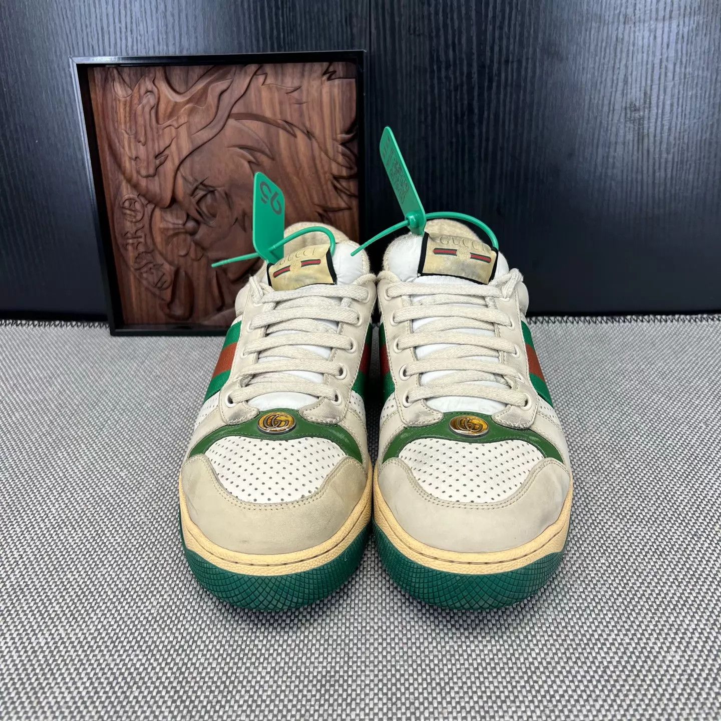 Gucci Gucci Distressed Sneakers gray-green US9 EU43 new box Size US 10 / EU 43 - 4 Thumbnail