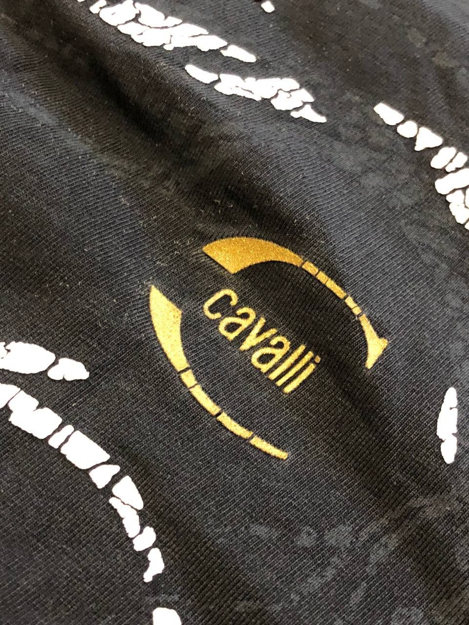 Just Cavalli Vintage black T-shirt big print Just Cavalli Crazy Y2K Size US XL / EU 56 / 4 - 3 Thumbnail