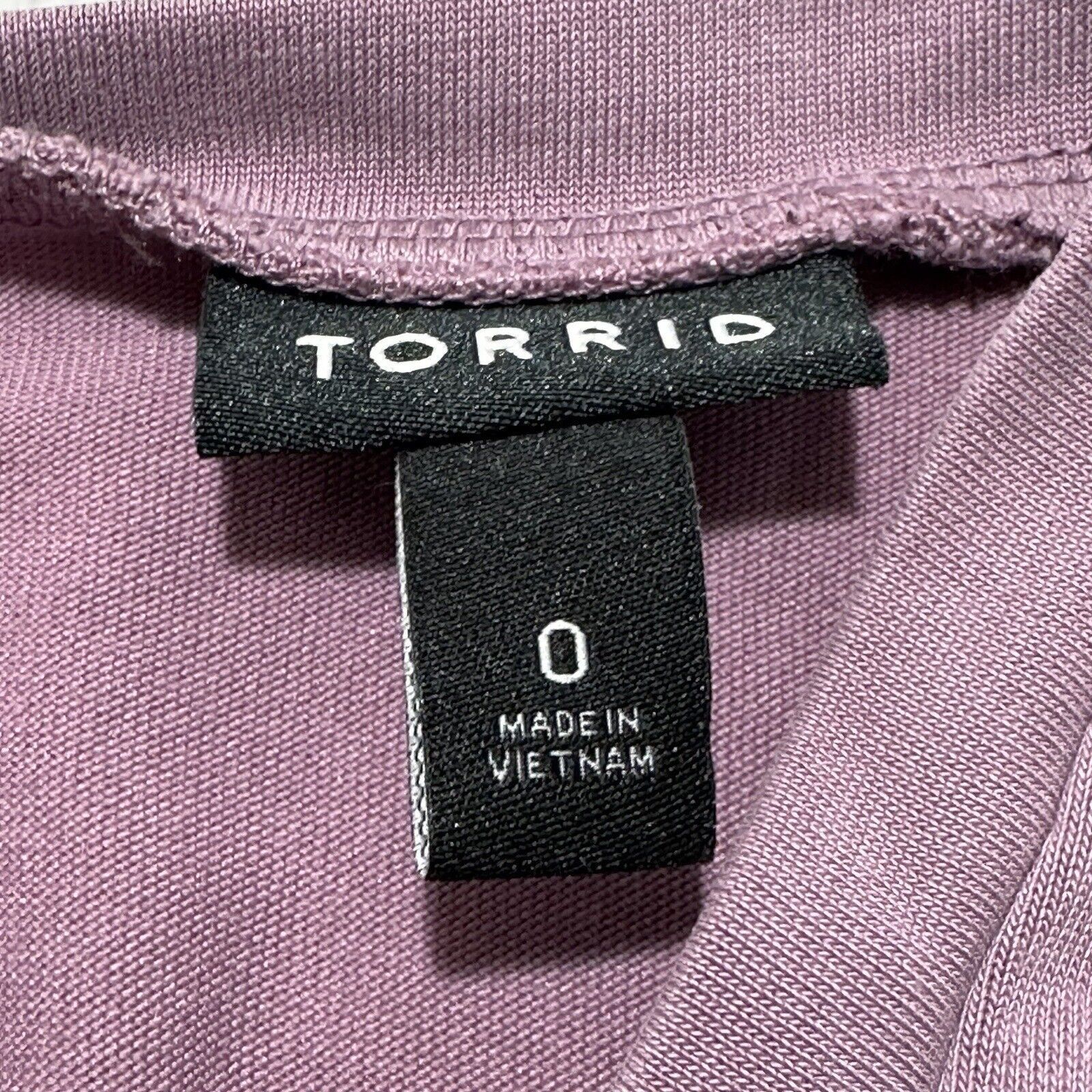 Other Torrid 0X Short Sleeve V-Neck Mauve Purple Pullover Top Size XL / US 12-14 / IT 48-50 - 3 Thumbnail
