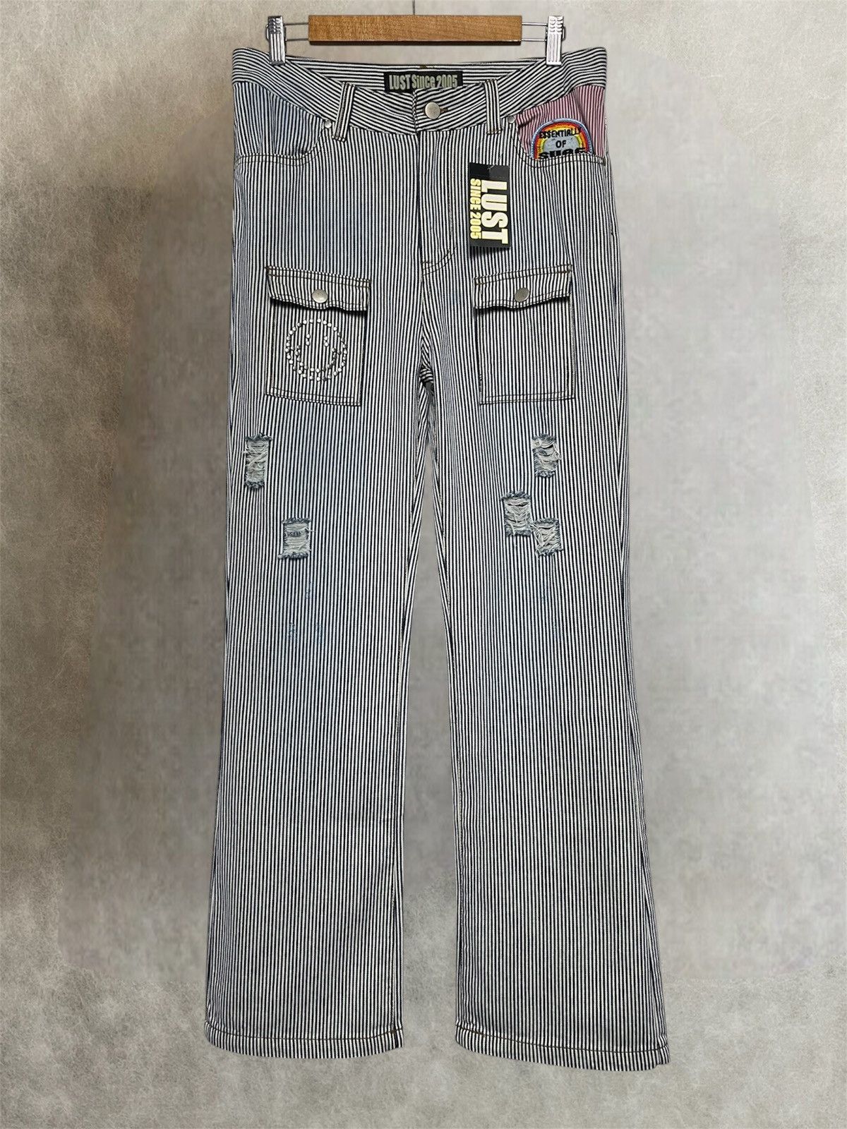 Japanese Brand Lust since 2005 hickory bush flared pants Size US 32 / EU 48 - 1 Thumbnail