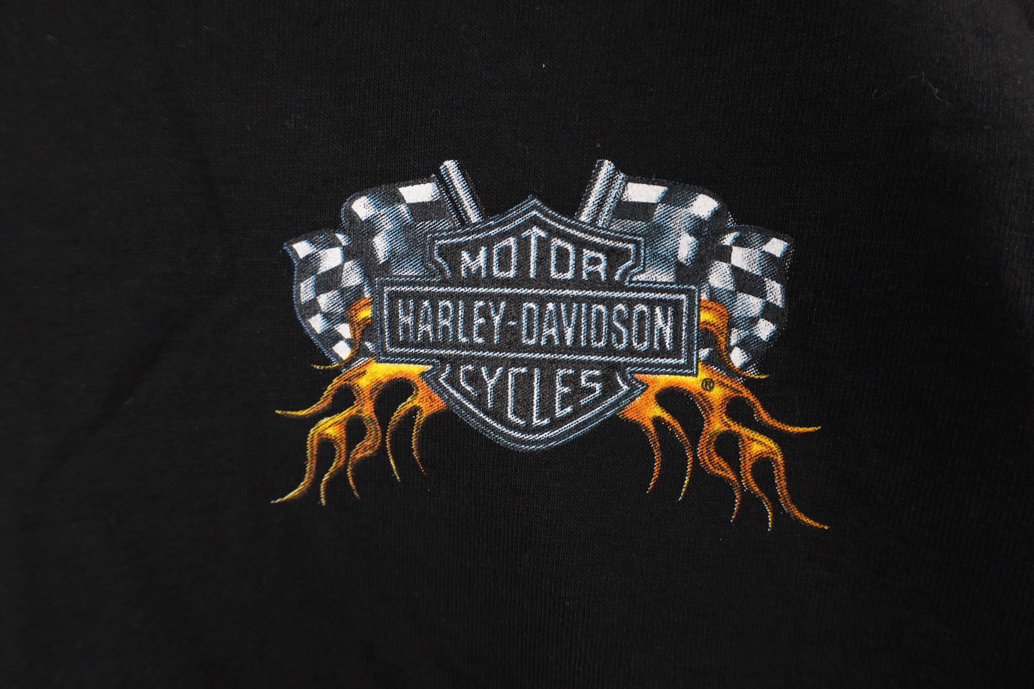 Harley Davidson × Vintage Vintage Y2K 2001 Harley Davidson Flames Long Sleeve T-Shirt Size US XL / EU 56 / 4 - 4 Thumbnail