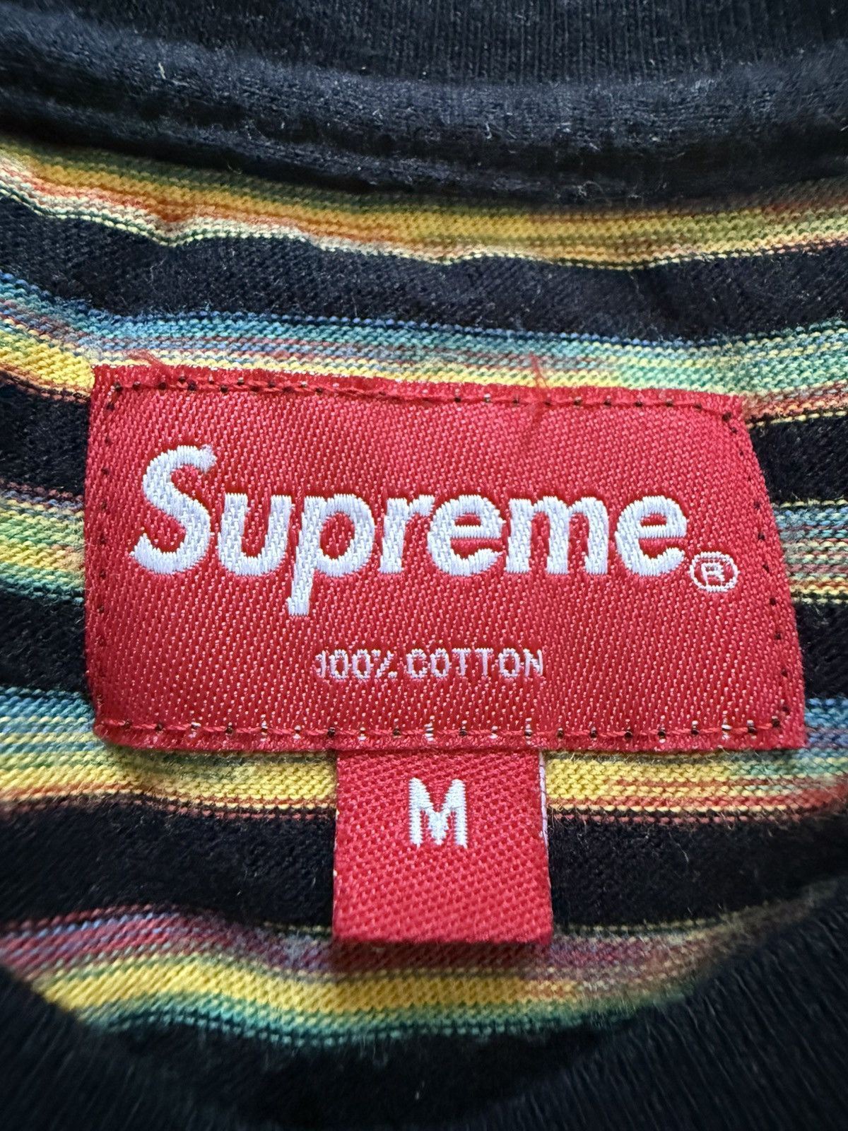 Supreme Supreme Multi Stripe Tee Black Medium SS18 Size US M / EU 48-50 / 2 - 4 Thumbnail