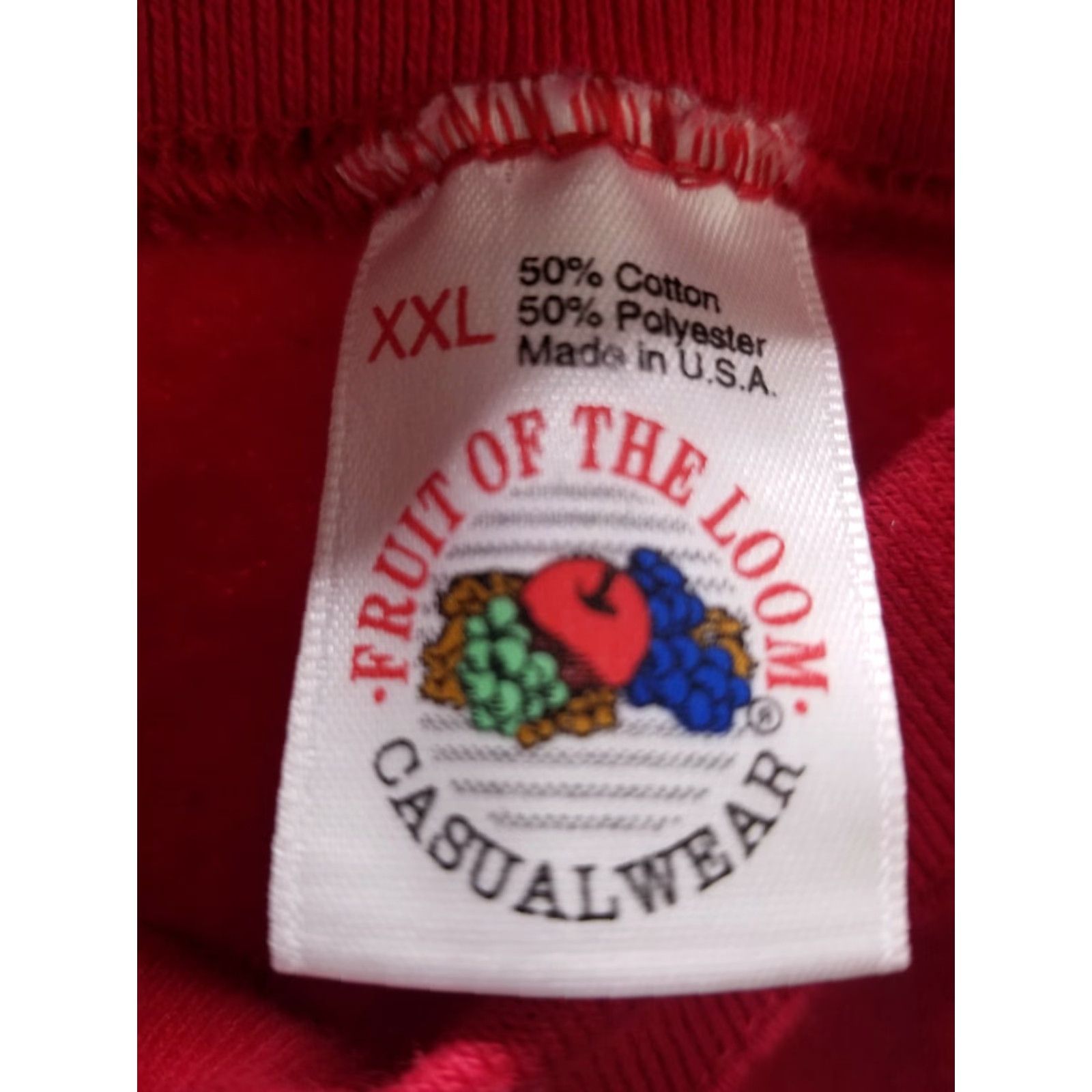 Fruit Of The Loom VINTAGE Fruit Of The Loom Sweatshirt Crewneck Womens 2XL Red 80s USA Blank Sweatshirt Size XXL / US 16-18 / IT 52-54 - 3 Thumbnail