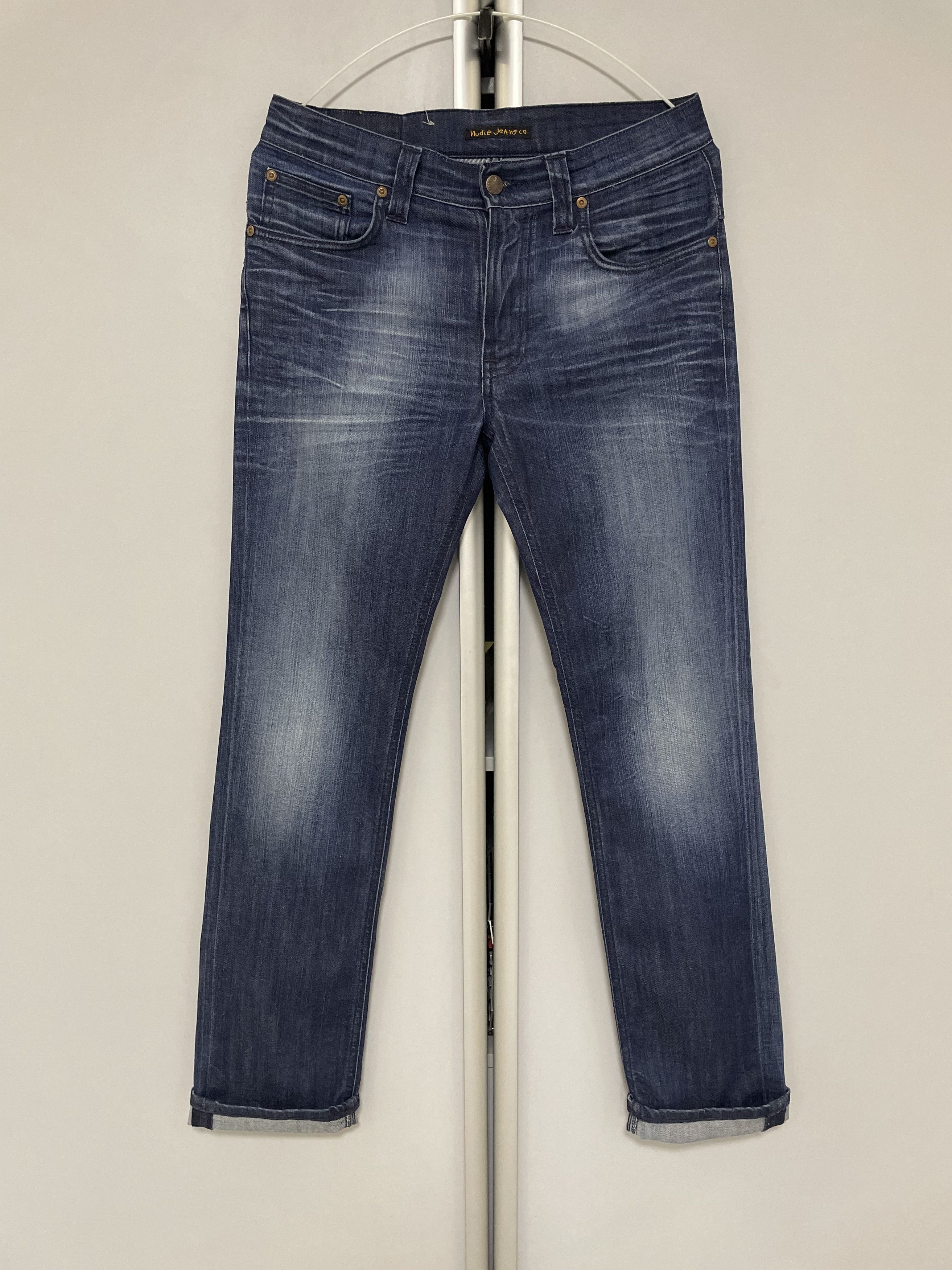 Nudie Jeans Nudie Jeans Thin Finn Strikey Used Jeans Denim Faded Vintage Size US 31 - 4 Thumbnail