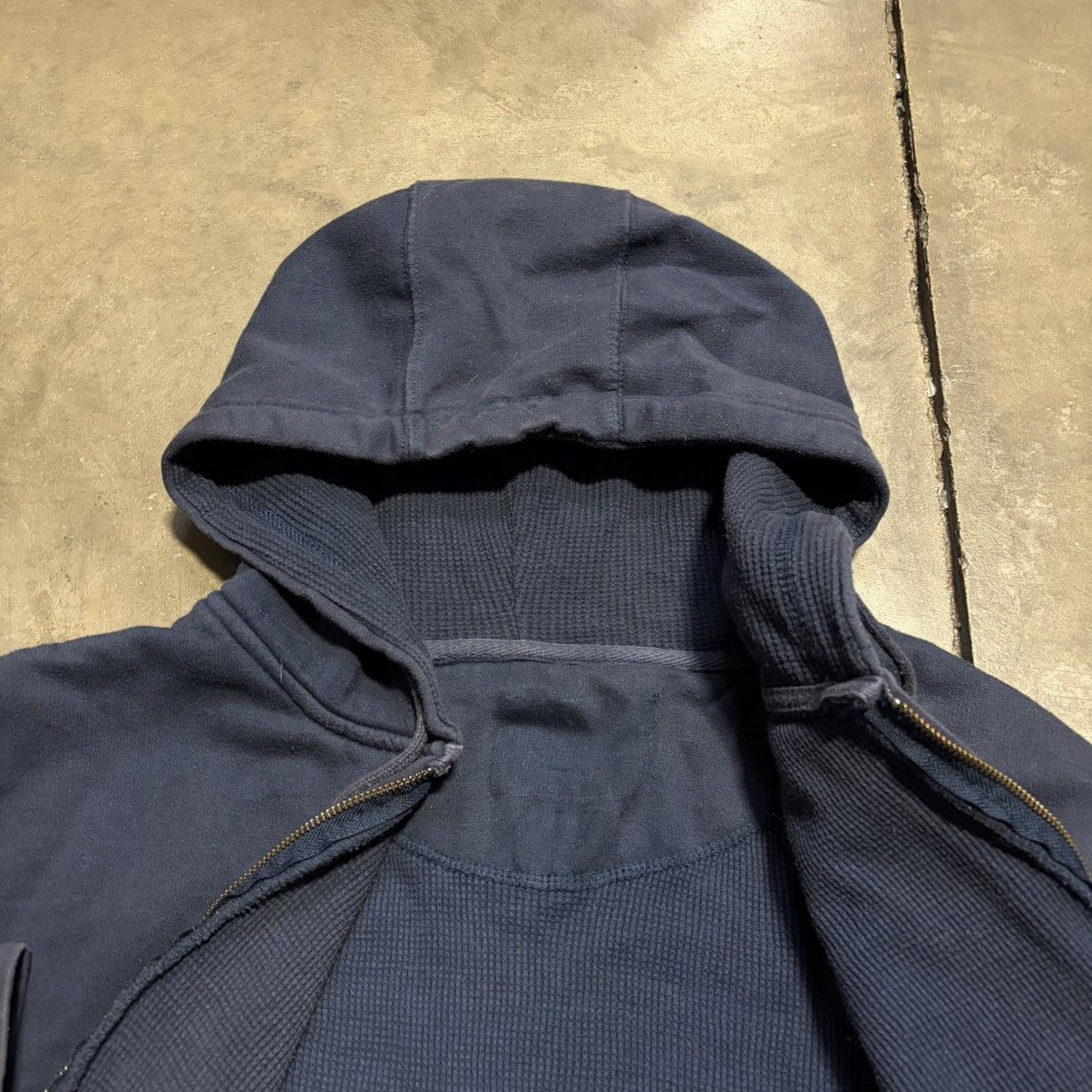 Vintage Vintage Thermal Lined Zip Up Hoodie Double Face Boxy Faded Size US XL / EU 56 / 4 - 9 Thumbnail