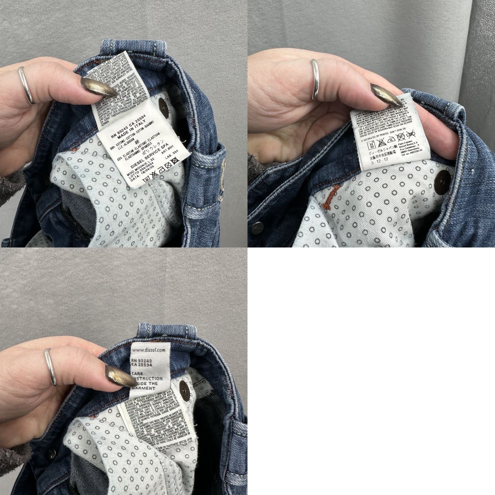 Diesel Diesel Industry Jeans Womens 29 Blue Moonie Straight Crop Back Flap 5-Pocket Design Cottagecore y2k Size 29" - 11 Thumbnail