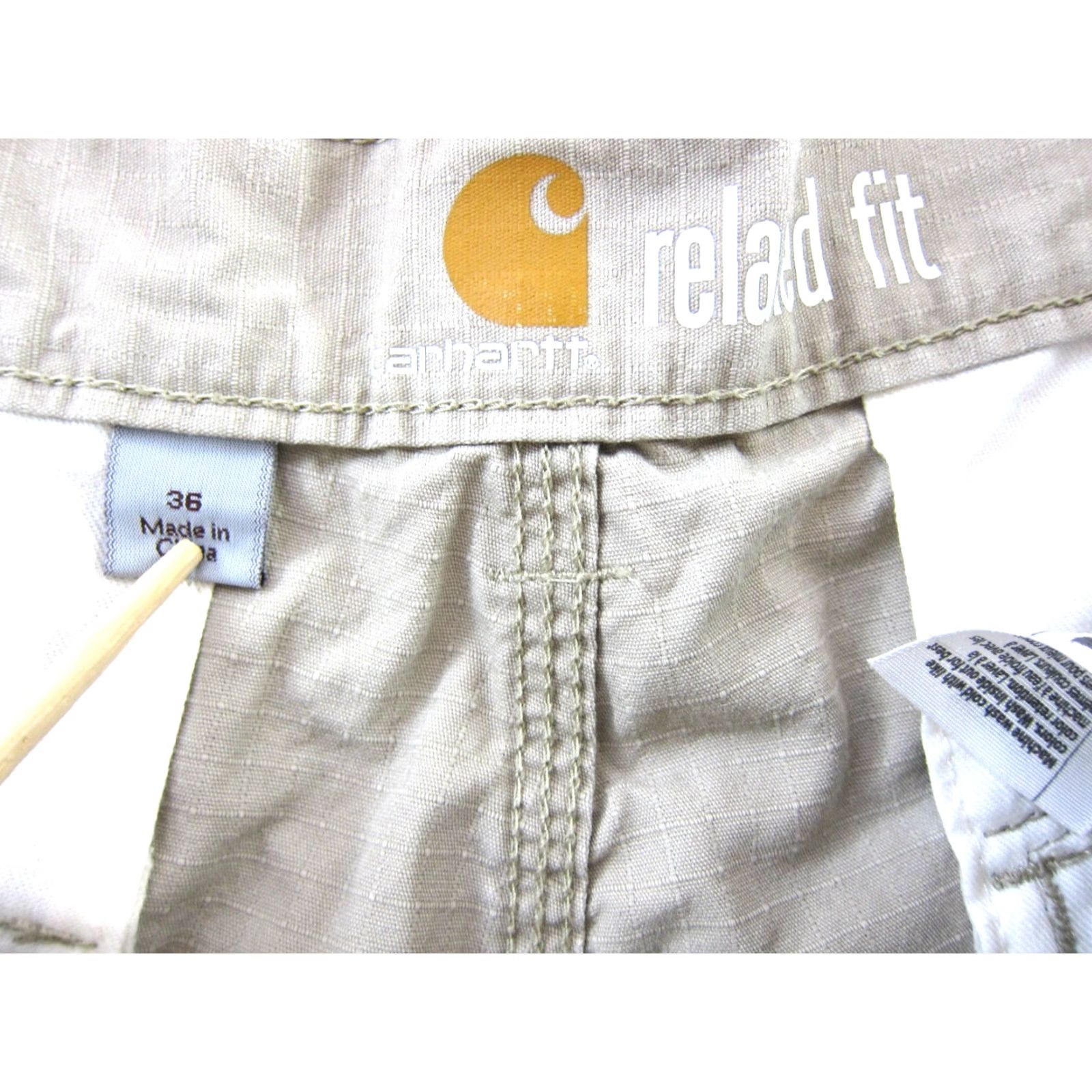 Carhartt Carhartt 100% Cotton Canvas Beige Relaxed Fit Cargo Shorts Men 36 Size US 36 / EU 52 - 4 Thumbnail