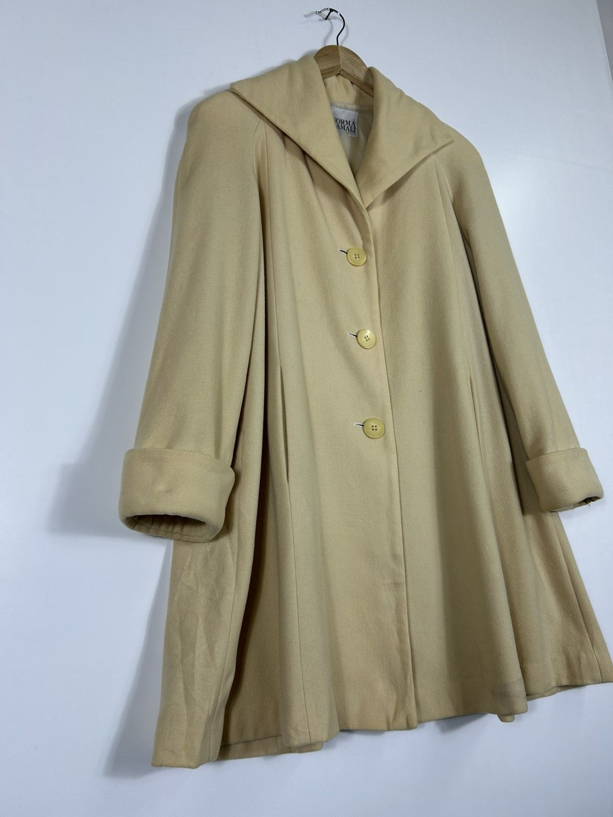 Designer × Norma Kamali × Vintage 🔥Norma Kamali Button Waterfall Collar Coat Jacket Size M / US 6-8 / IT 42-44 - 2 Thumbnail