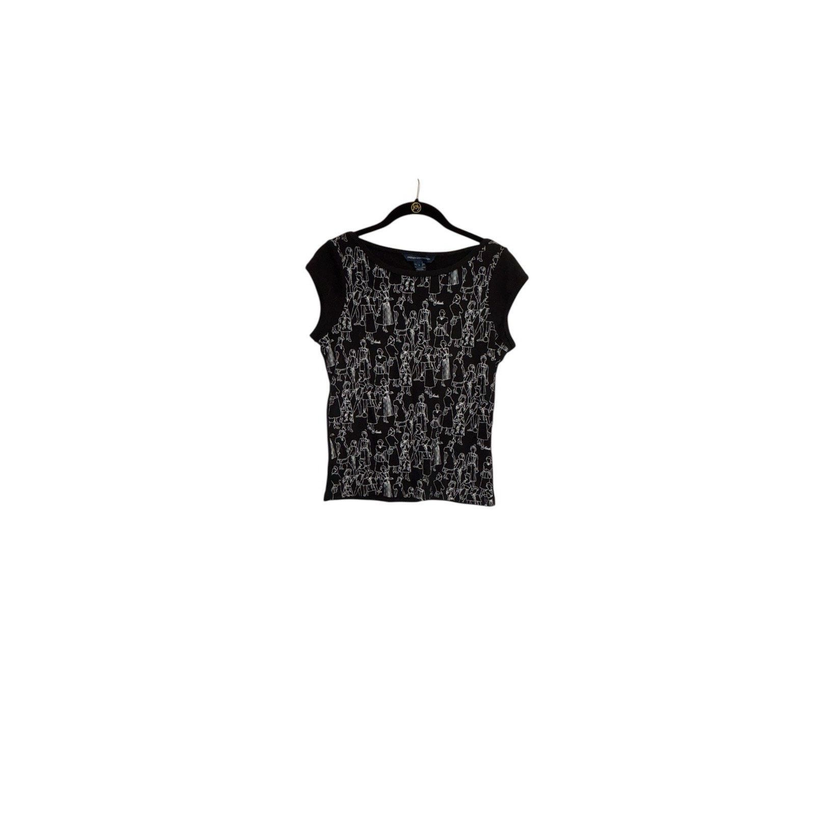 French Connection French Connection Black & White Abstract People Size L / US 10 / IT 46 - 3 Thumbnail