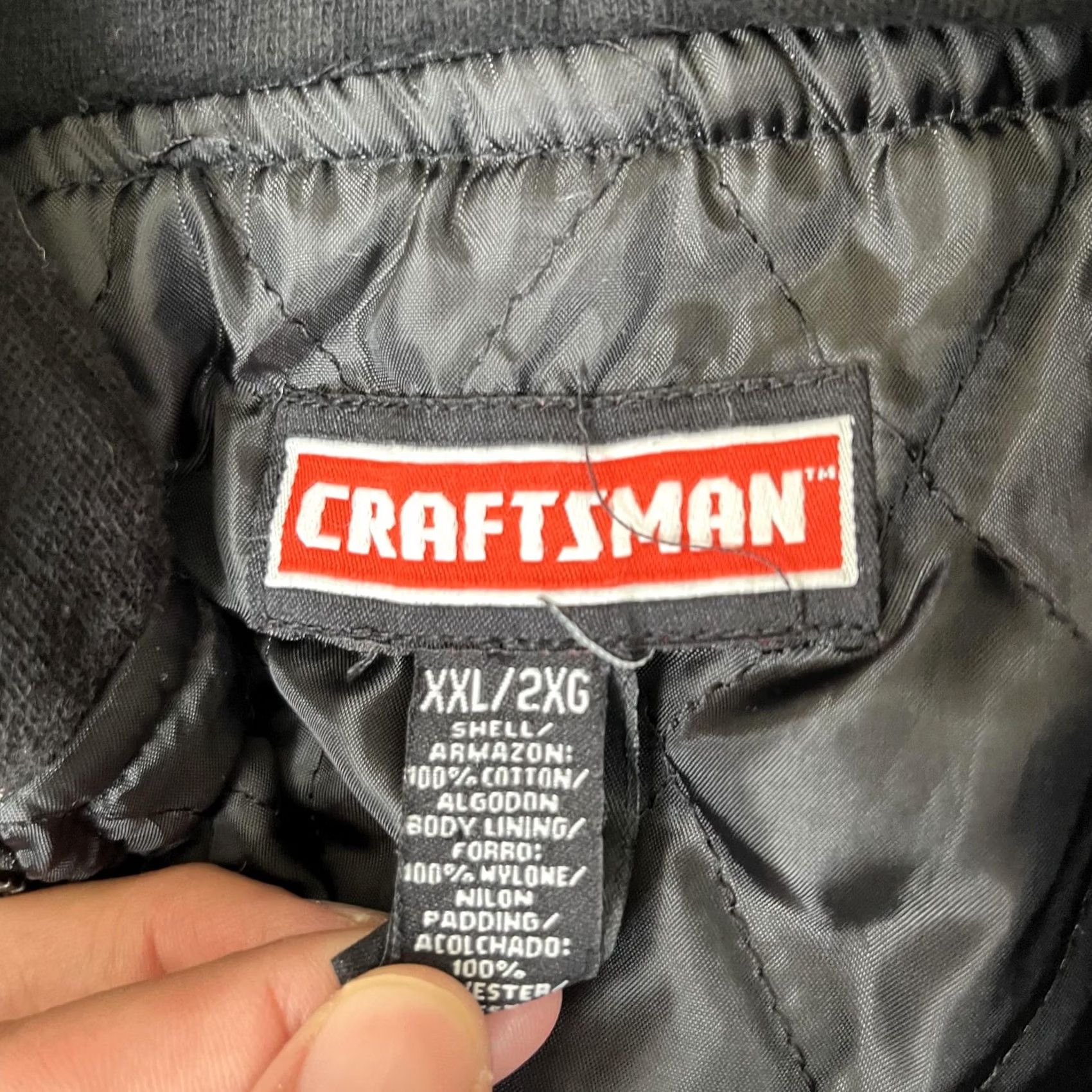 Vintage Craftsman Jacket Mens 2XL Black Plaid Hooded Flannel Quilted Lined Workwear Size US XXL / EU 58 / 5 - 3 Thumbnail