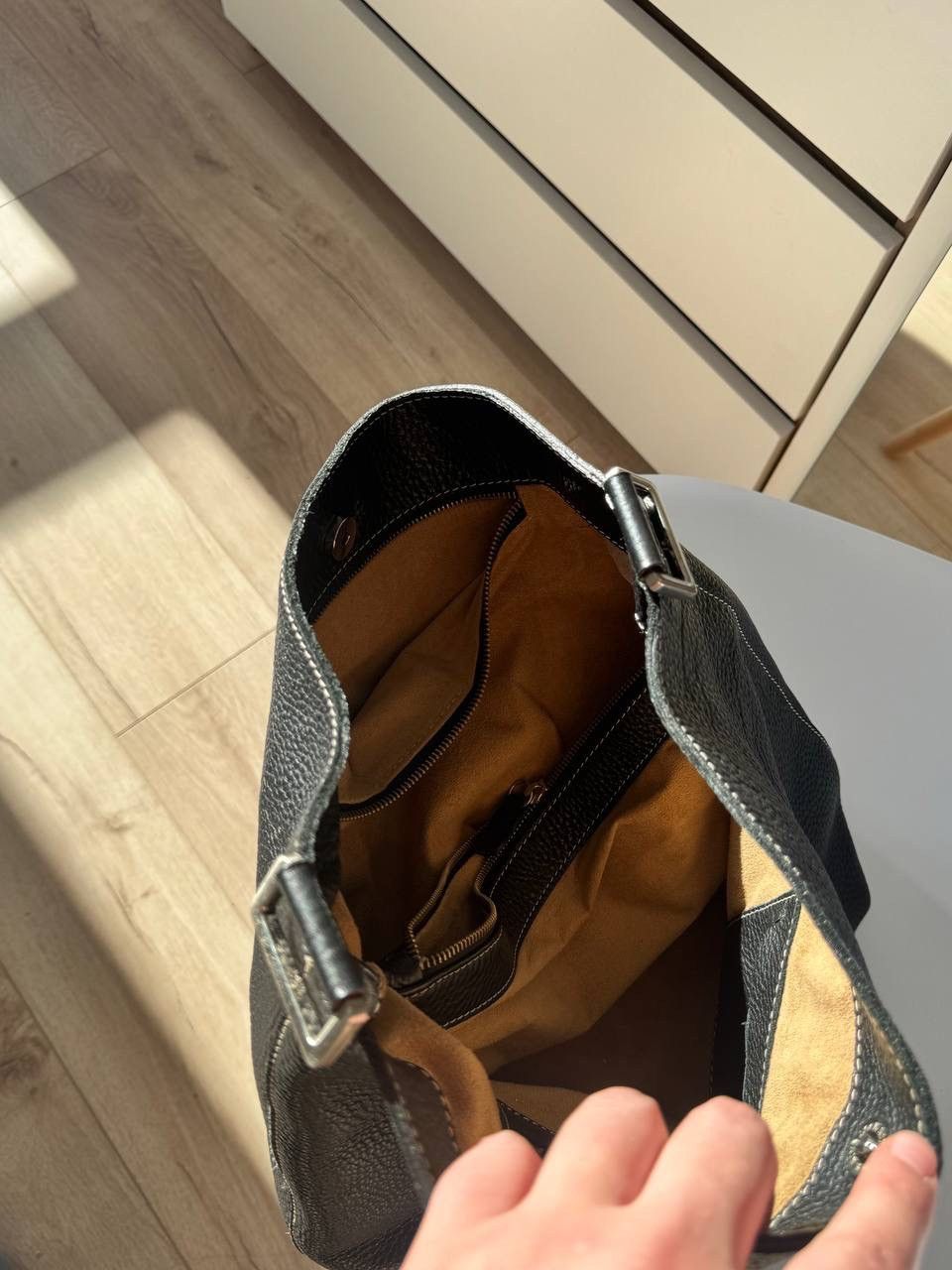 Jil Sander Jil Sander Nappa Leather Slouchy Hobo Bag Minimalist Luxury Size ONE SIZE - 12 Thumbnail