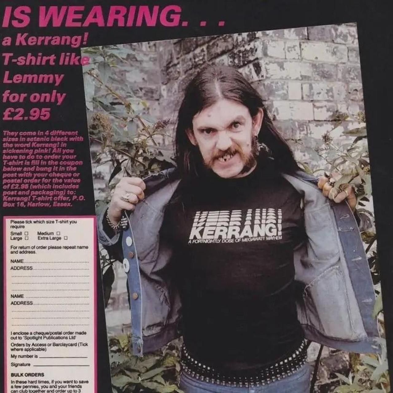 Freshjive 2007 Lemmy Kilmister tee Size US L / EU 52-54 / 3 - 5 Thumbnail