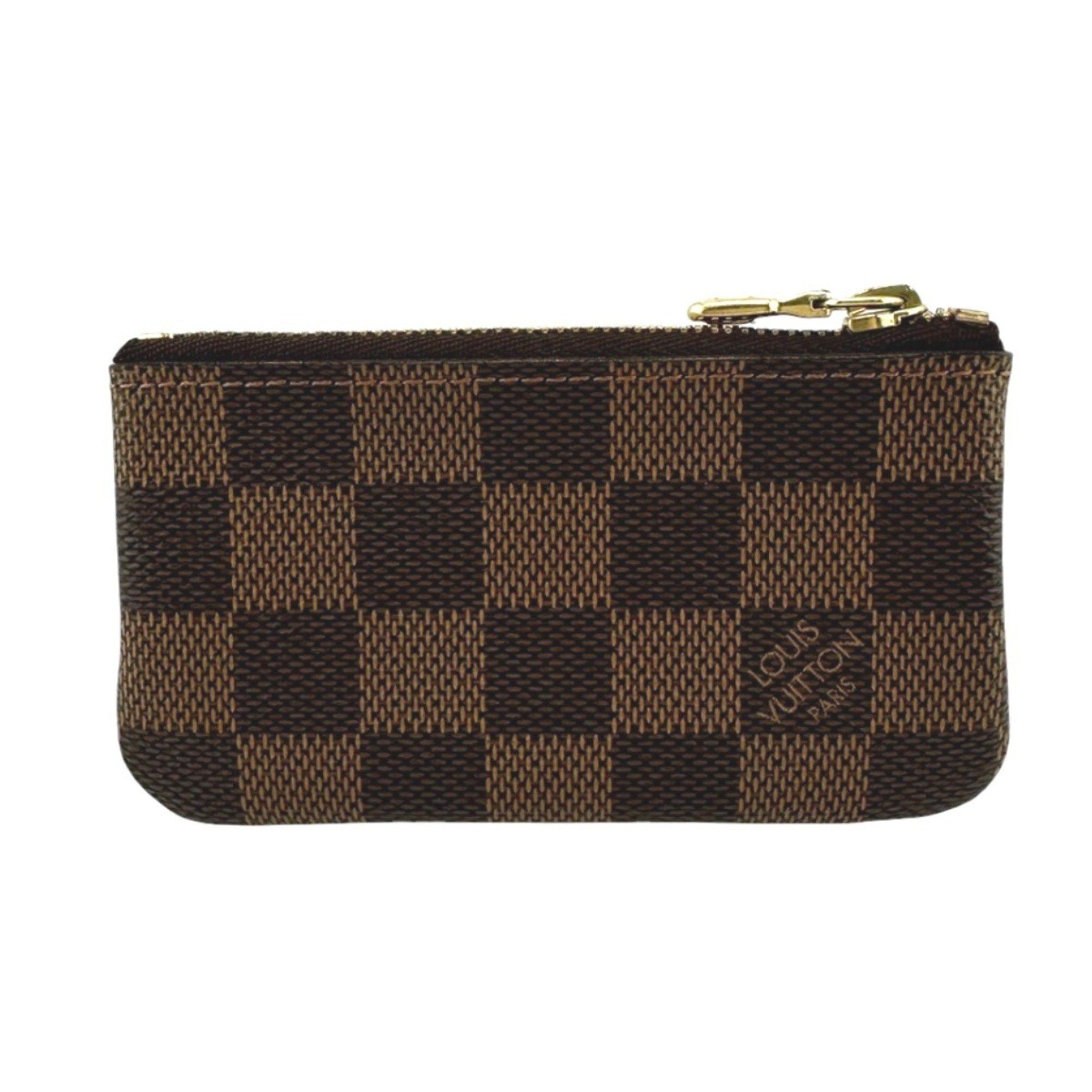 Louis Vuitton Louis Vuitton Key Case, Coin Purse and Case Damier Pochette Cle Canvas N62658 Brown Size ONE SIZE - 1 Thumbnail