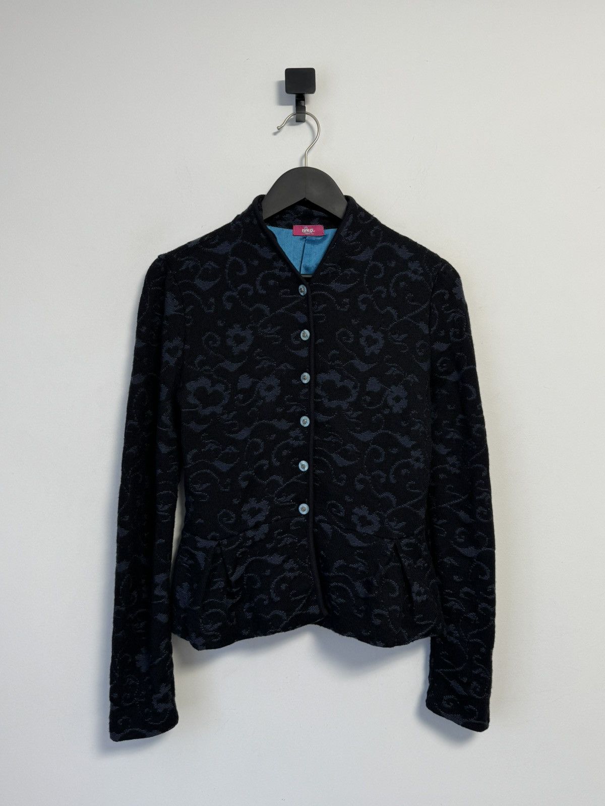 Other Ivko Floral Knit Jacket Women Button Up Lightweight Elegant Size M / US 6-8 / IT 42-44 - 1 Thumbnail