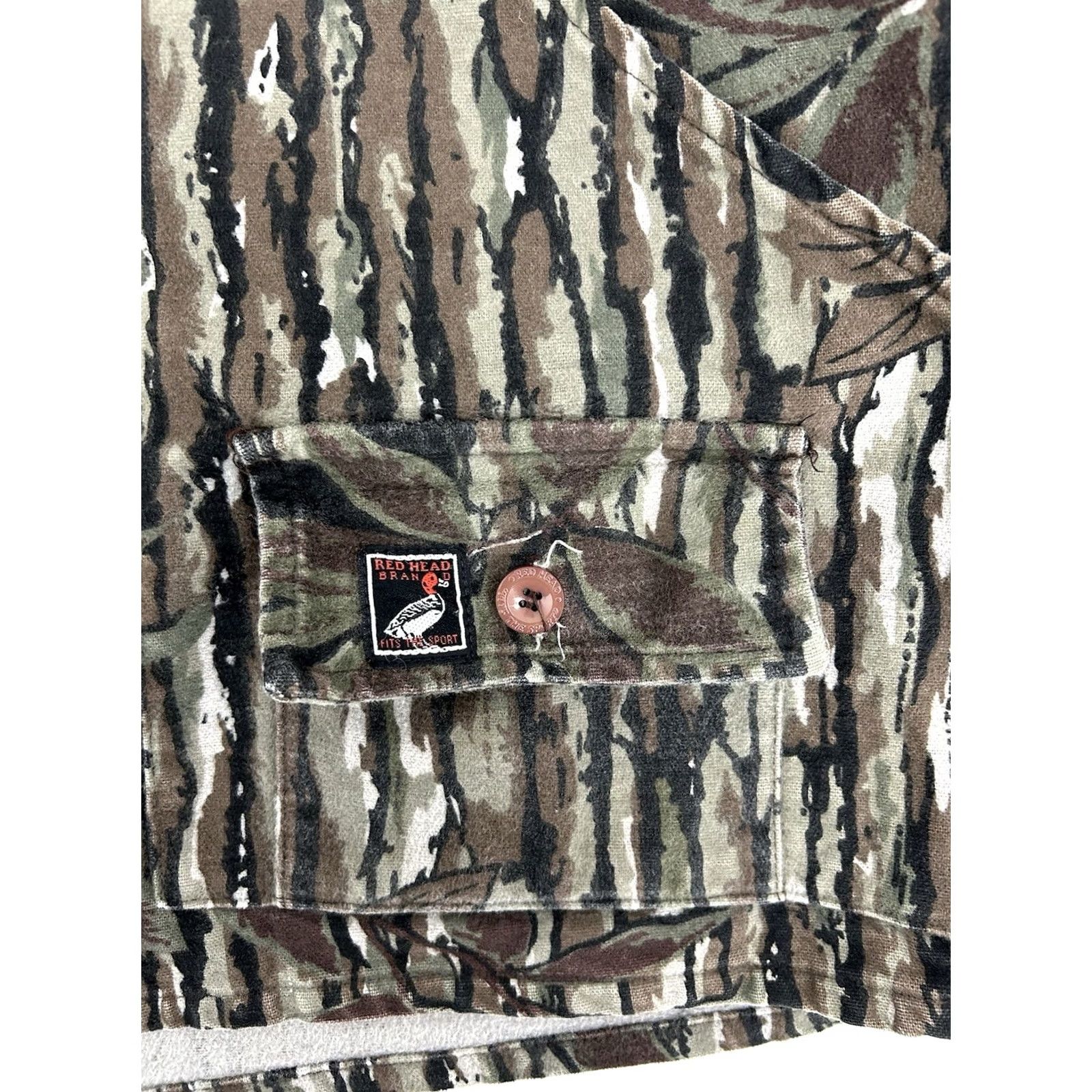 Realtree VINTAGE Realtree Camo Jacket Mens XL 90s Hunting Outdoor Red Head USA Treebark Zip Cotton Size US XL / EU 56 / 4 - 4 Thumbnail