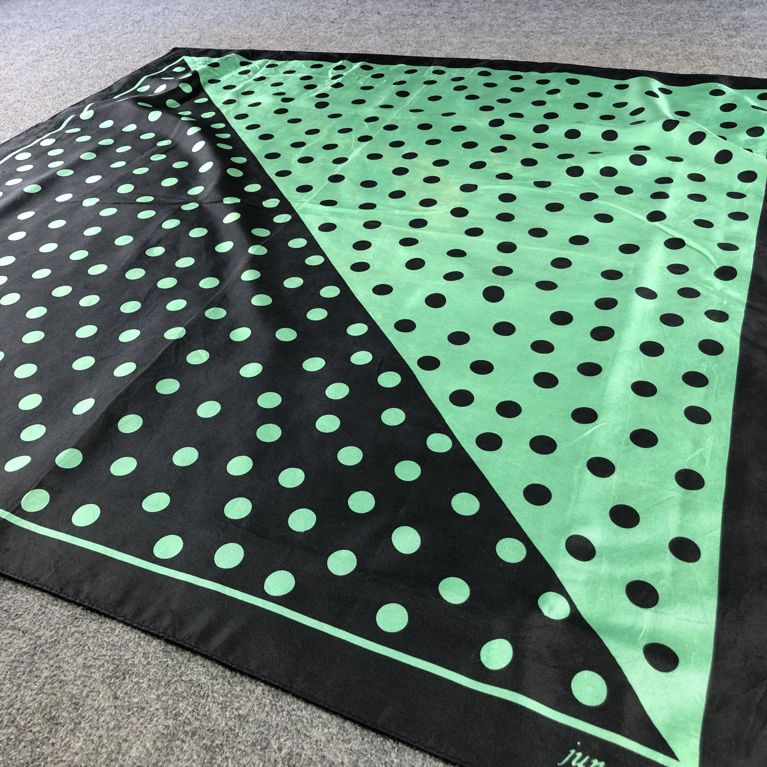 Vintage Jun Ashida Polka Dots Silk Scarf M1341 Size ONE SIZE - 3 Thumbnail