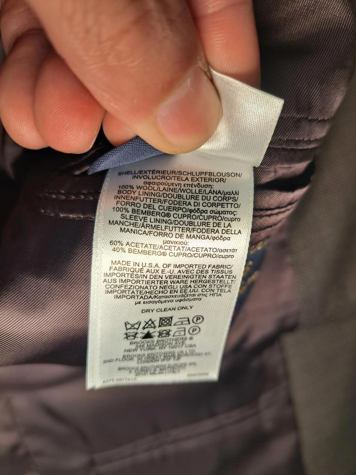 Brooks Brothers Brooks Brothers Vitale Barberis Canonico Sport Coat 45R Size 40R - 4 Thumbnail