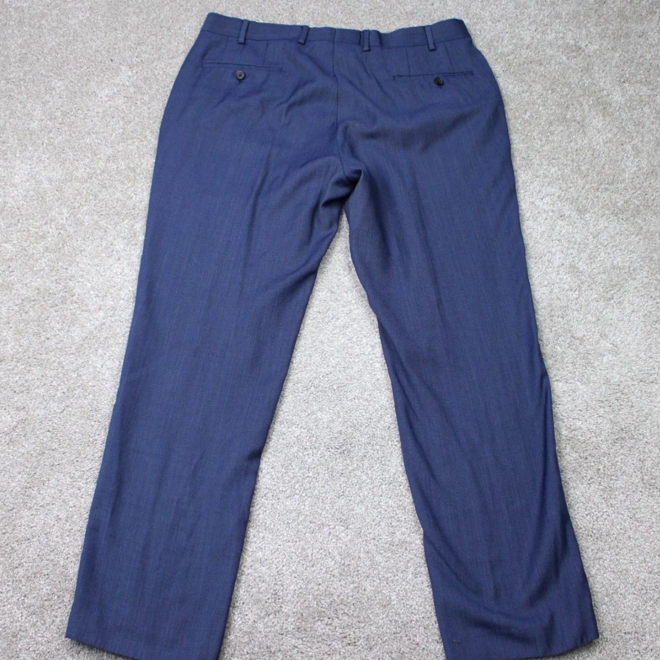 Ralph Lauren LAUREN Ralph Lauren Pants Mens 36x30 Flat Front Wool/Poly Blue Stretch Dress Pants Regular Straight/Classic 90s Theme Mens Size US 36 / EU 52 - 6 Thumbnail