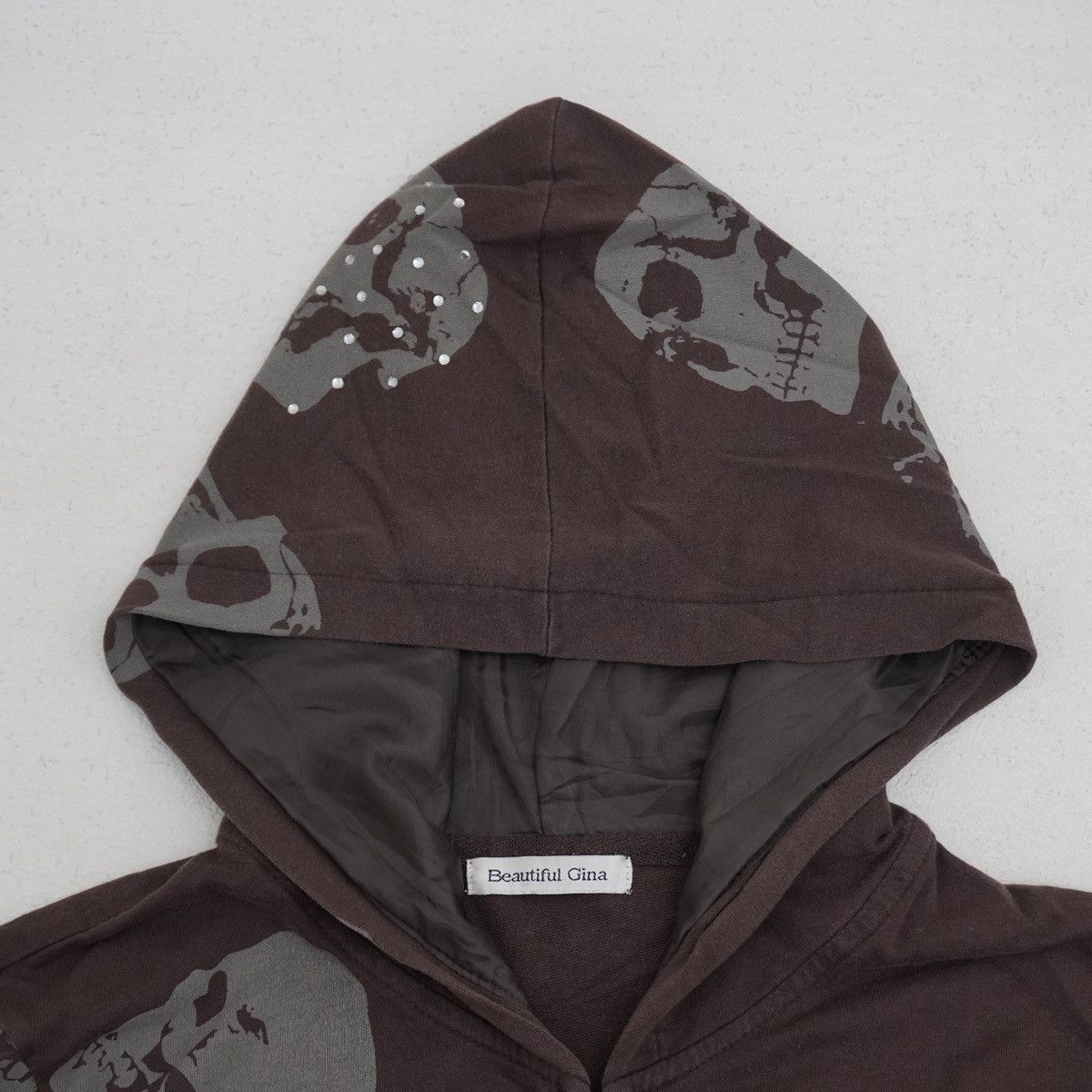 Le Grande Bleu (L.G.B.) Vintage Y2K Hoodie Love Culture Skull Gothic lgb Style Size US L / EU 52-54 / 3 - 7 Thumbnail