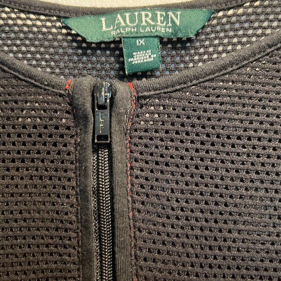 Lauren Ralph Lauren Lauren Ralph Lauren Red & Black Striped Mesh Back Zip Short Size XXL / US 16-18 / IT 52-54 - 4 Thumbnail