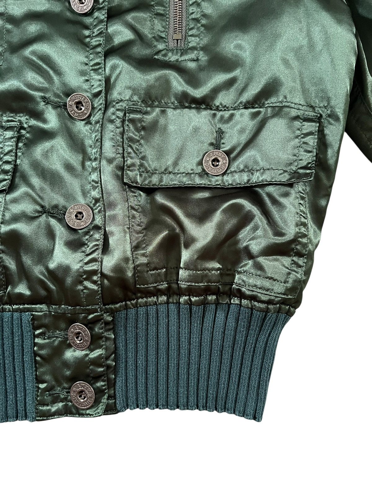 Hysteric Glamour Hysteric Glamour Embroidered Logo Satin Bomber Jacket Size XS / US 0-2 / IT 36-38 - 8 Thumbnail