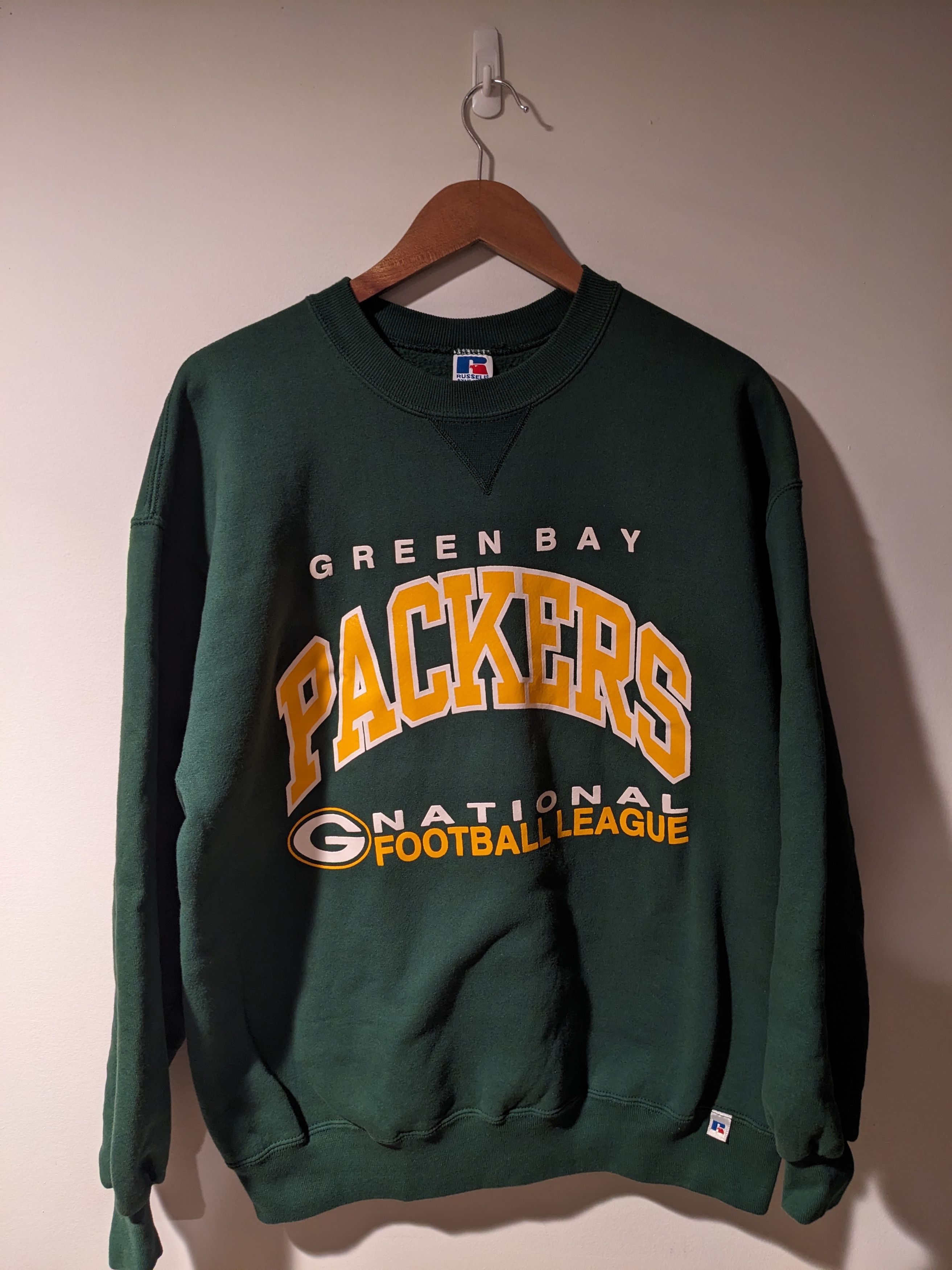 NFL × Russell Athletic × Vintage Vintage 90s Green Bay Packers Russell Athletic Sweatshirt Size US XL / EU 56 / 4 - 1 Thumbnail