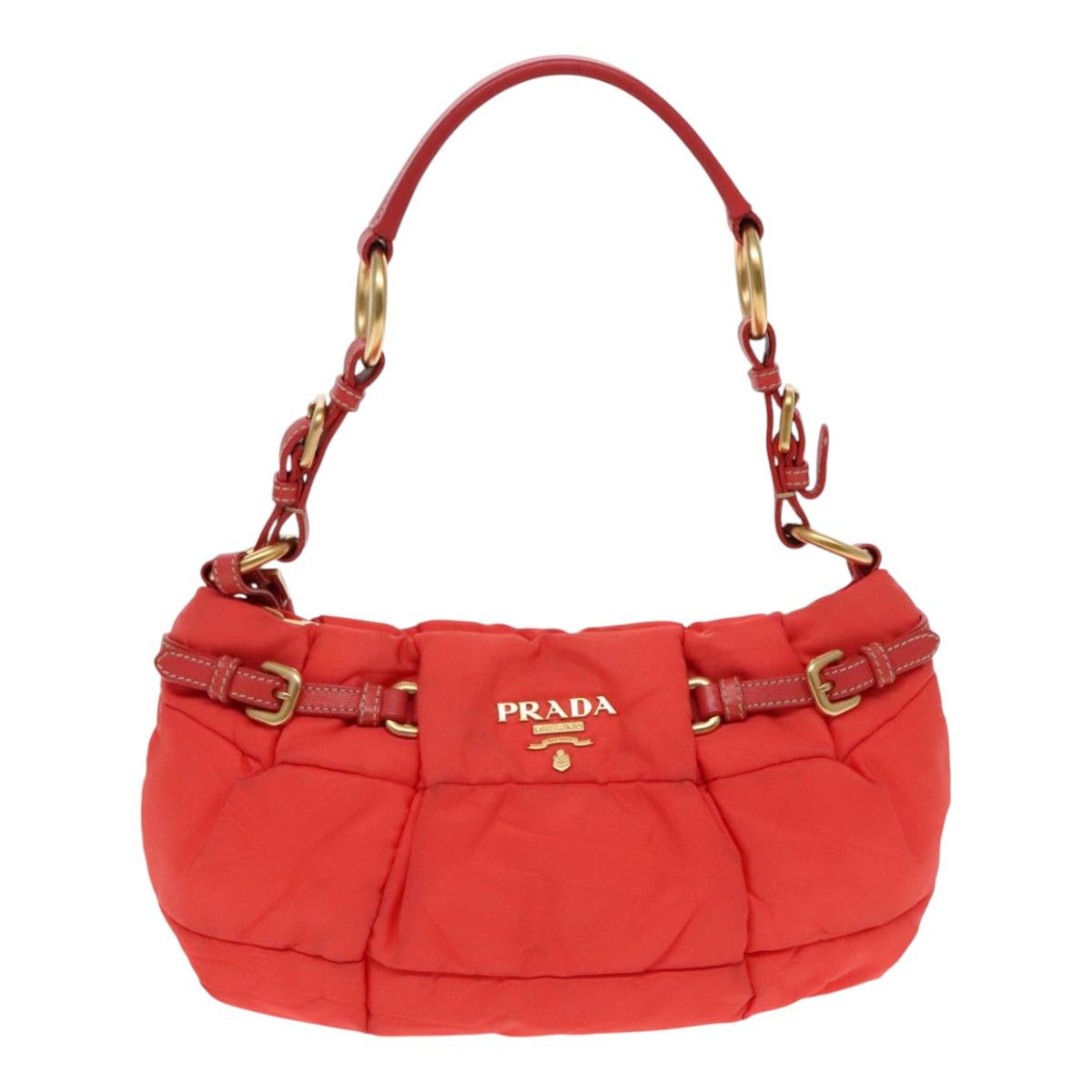Prada Tessuto Orange Synthetic Shoulder Bag (Pre-Owned) Size ONE SIZE - 1 Thumbnail