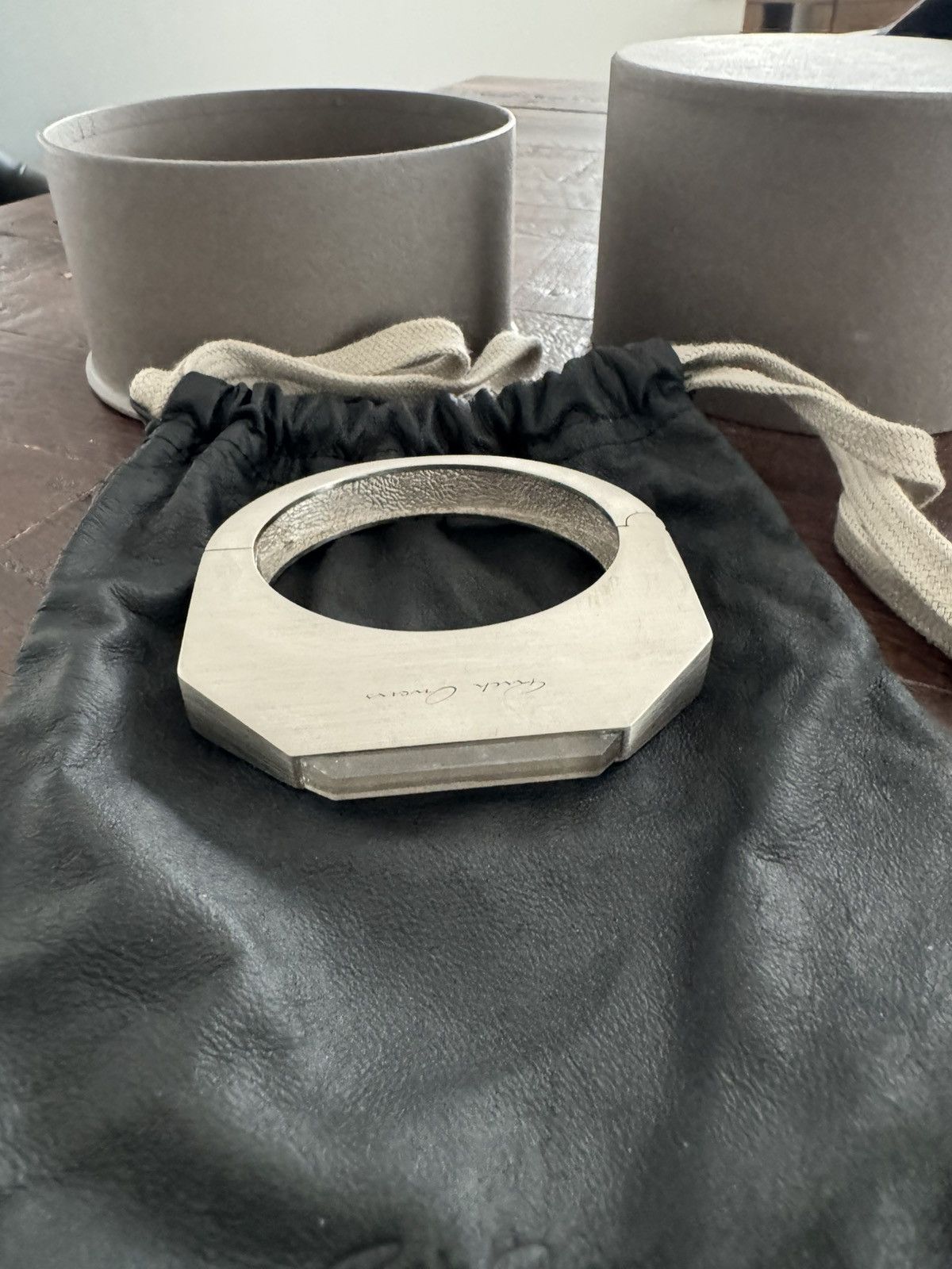 Rick Owens Rick Owens crystal-embellished bangle bracelet | Grailed