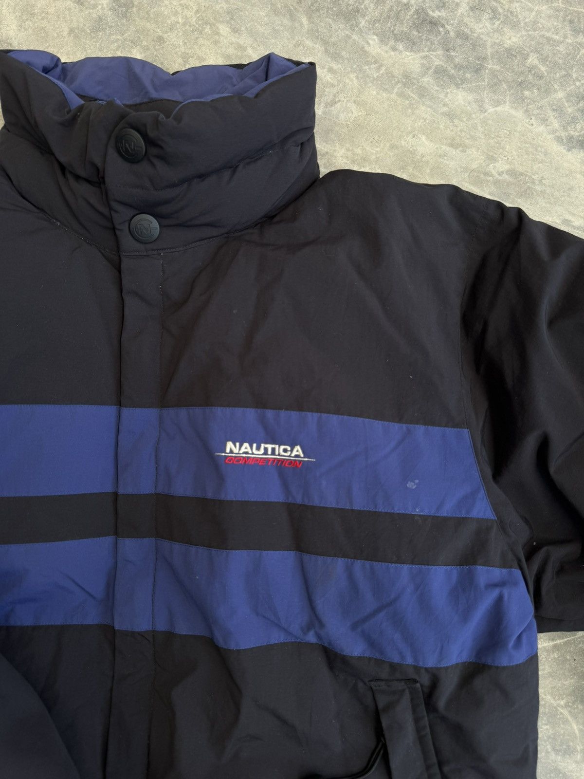 Nautica × Vintage Vintage Nautica Reversible Puffer Jacket Black and Yellow Size US S / EU 44-46 / 1 - 7 Thumbnail