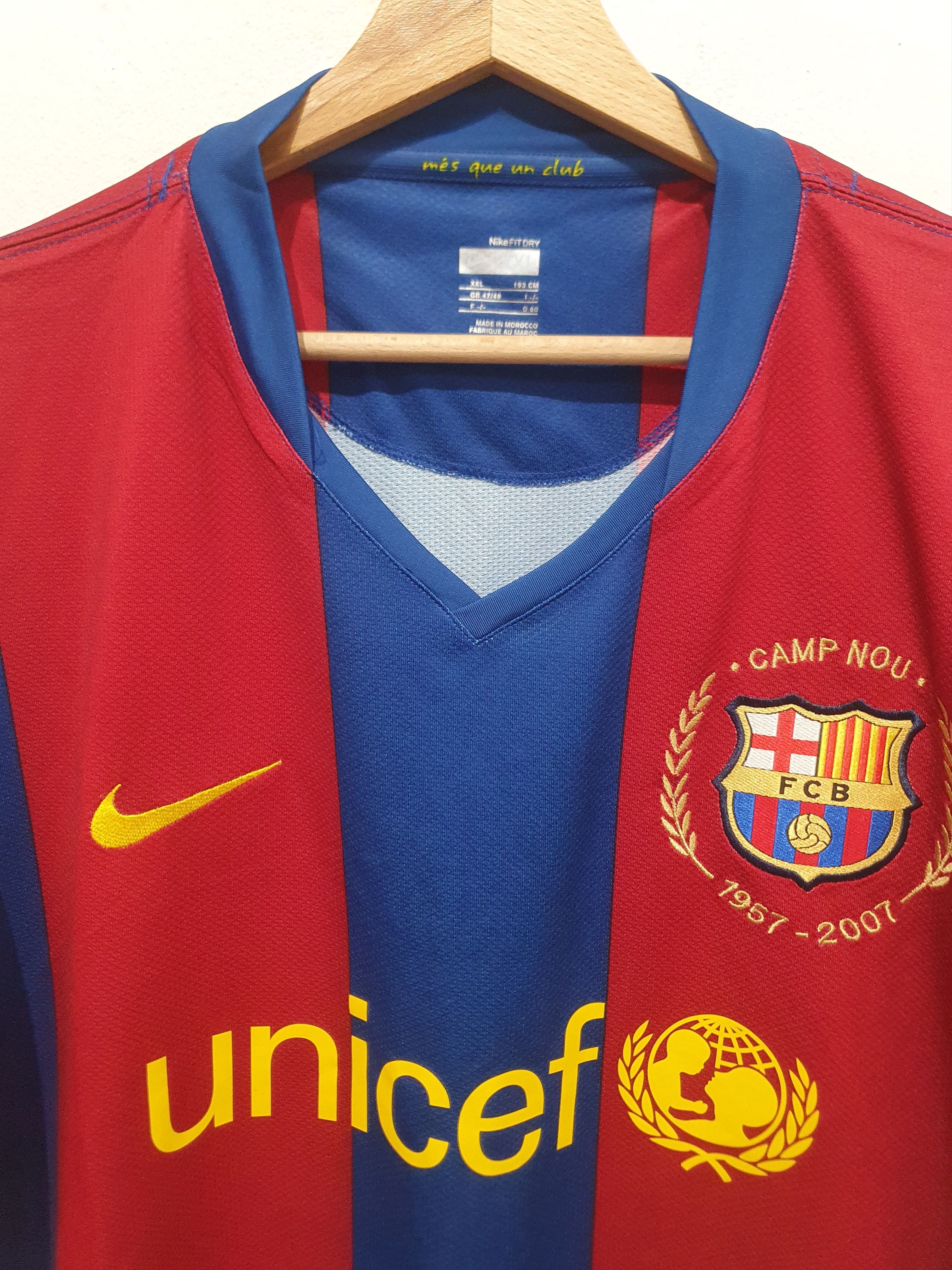 ウェア Nike FC Barcelona 2007-2008  Jersey FC Barcelona 2007 2008 home Nike Camp Nou 1957-2007 shirt