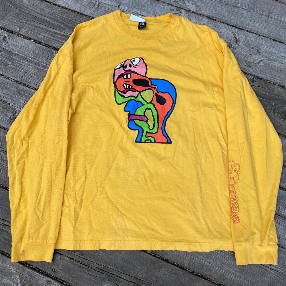 Brain Dead Brain Dead Brain Eeater Longsleeve Shirt Squash Yellow Larg Size US L / EU 52-54 / 3 - 1 Thumbnail