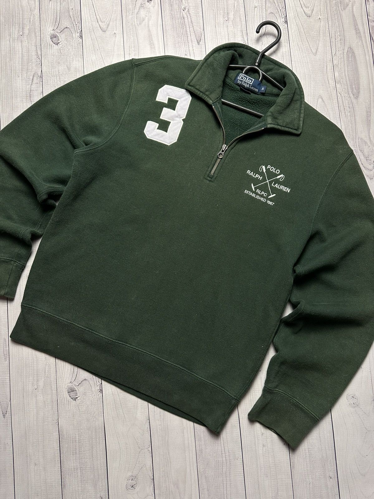 Polo Ralph Lauren × Vintage Vintage polo Ralph Lauren zip 1/4 sweatshirt logo 3 Size S Size US S / EU 44-46 / 1 - 2 Thumbnail