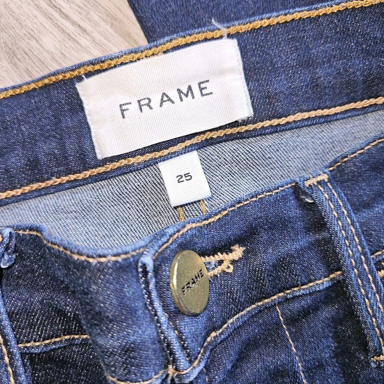 Frame Frame Jeans Women 25 Le High Skinny Split Hem Mid Rise Blue Size 25" / US 0 / IT 36 - 11 Thumbnail