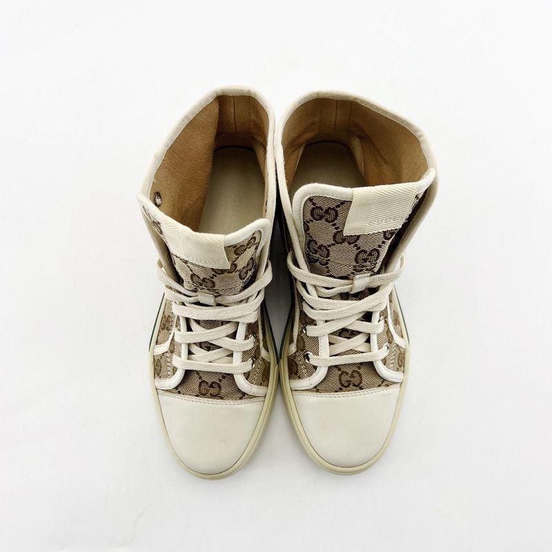 Gucci Gucci High-Top Canvas Sneakers for Women Size US 5 / IT 35 - 2 Thumbnail