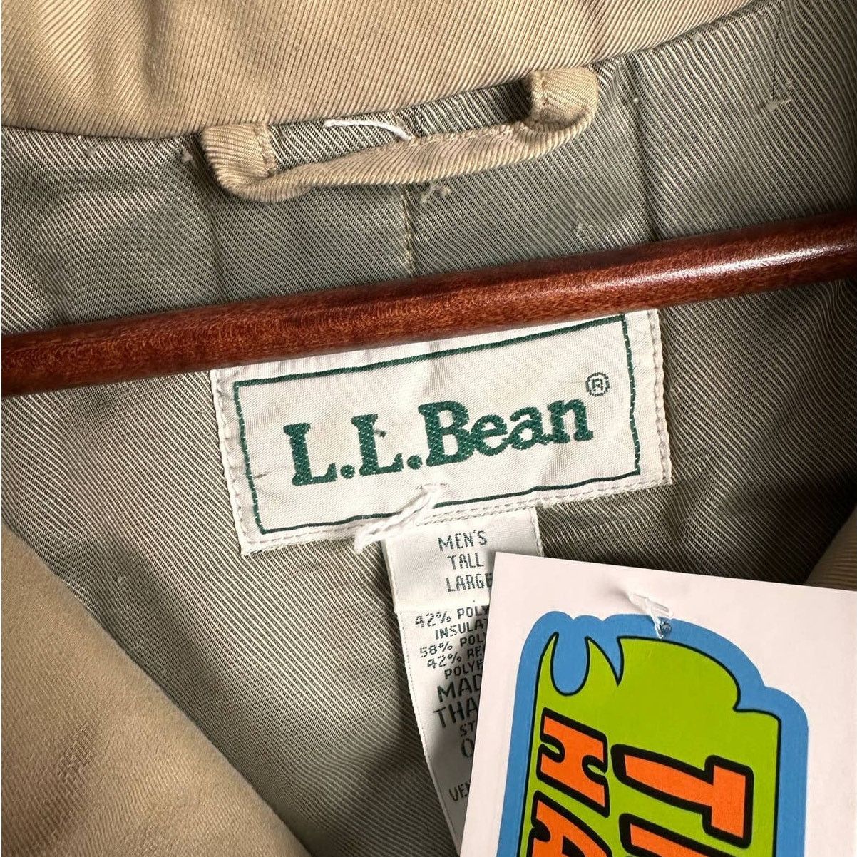 L.L. Bean × Vintage Vintage 90s LL Bean Long-Line Khaki Parka Coat L Tall Size US L / EU 52-54 / 3 - 6 Thumbnail