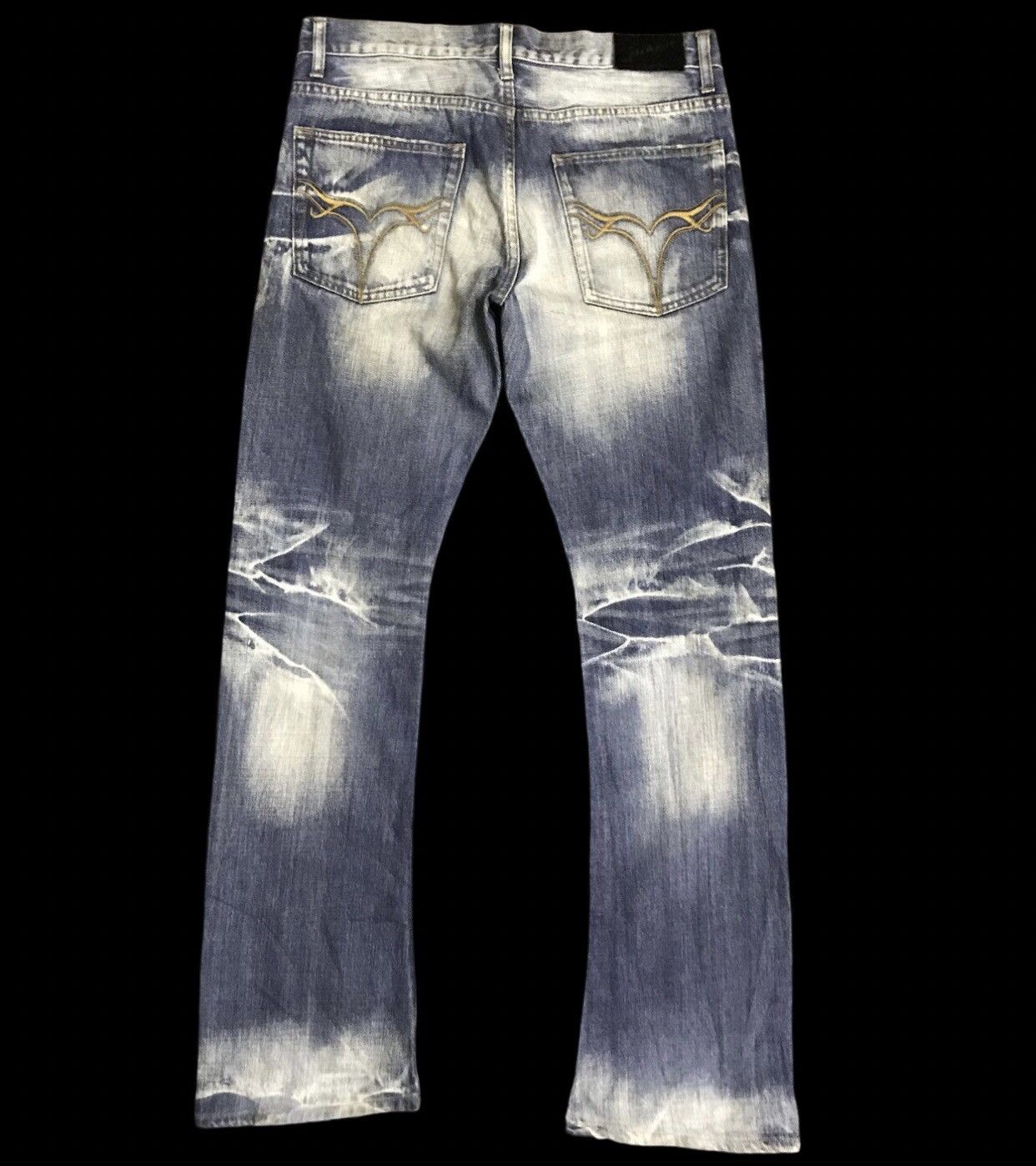 Japanese Brand Flare🔥D139 Statement Jeans Jackrose Rare Fades Flare Jeans Size US 32 / EU 48 - 2 Thumbnail