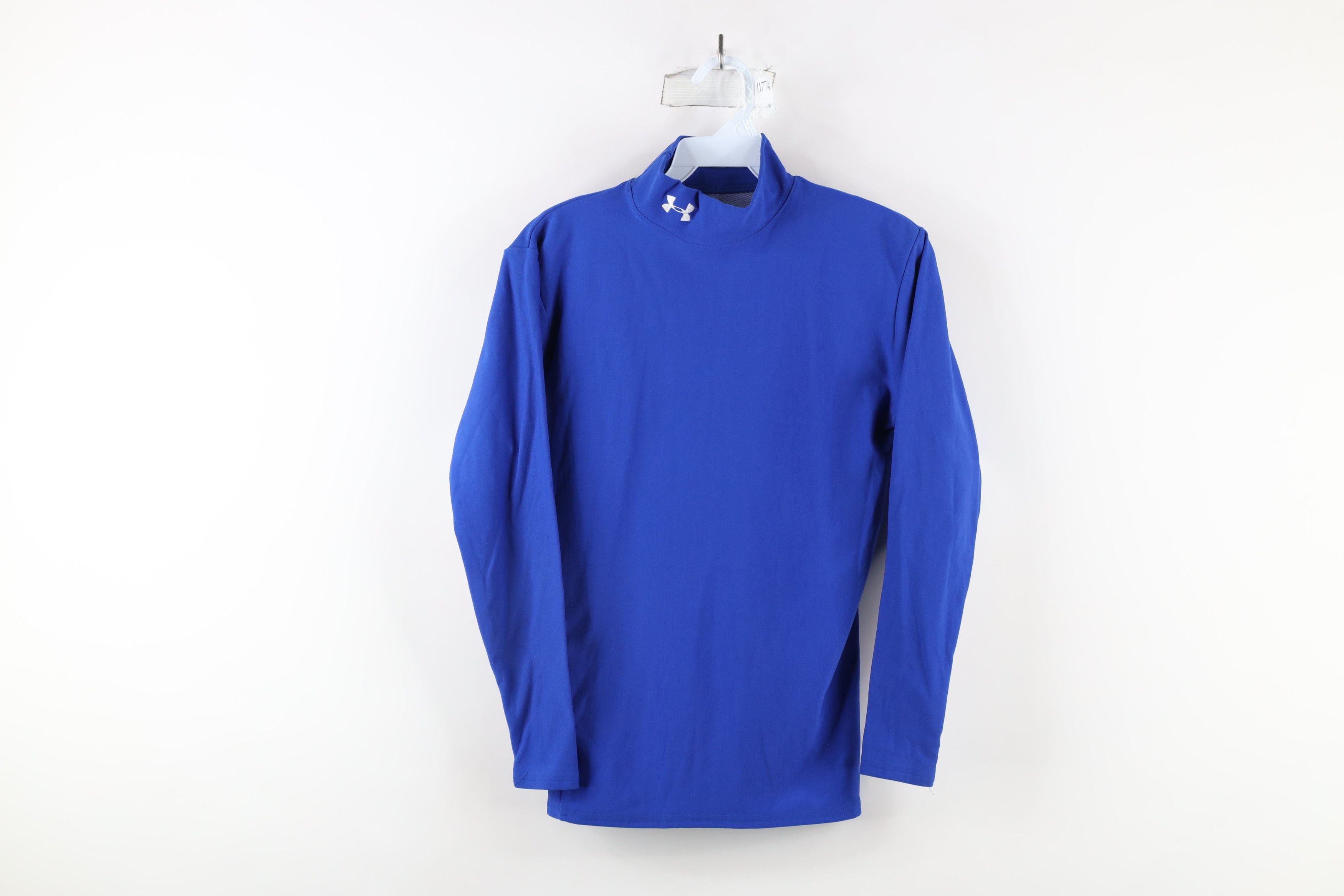 Under Armour × Vintage Under Armour Compression Mock Neck Training T-Shirt Blue Size US S / EU 44-46 / 1 - 1 Thumbnail
