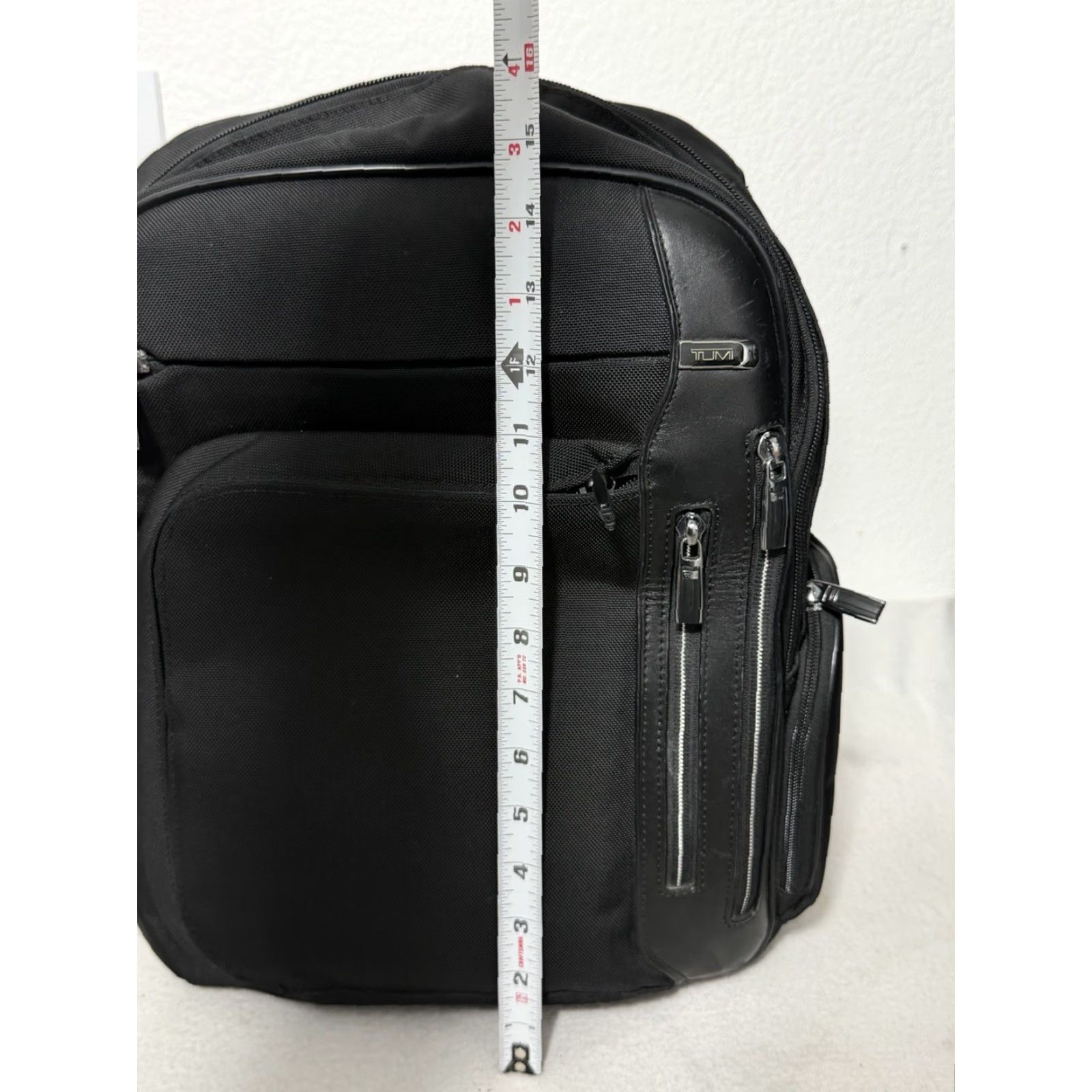 Tumi Tumi Arrive Kingsford Backpack Black Expandable Leather Canvas Nylon Unisex Adults Size ONE SIZE - 2 Thumbnail