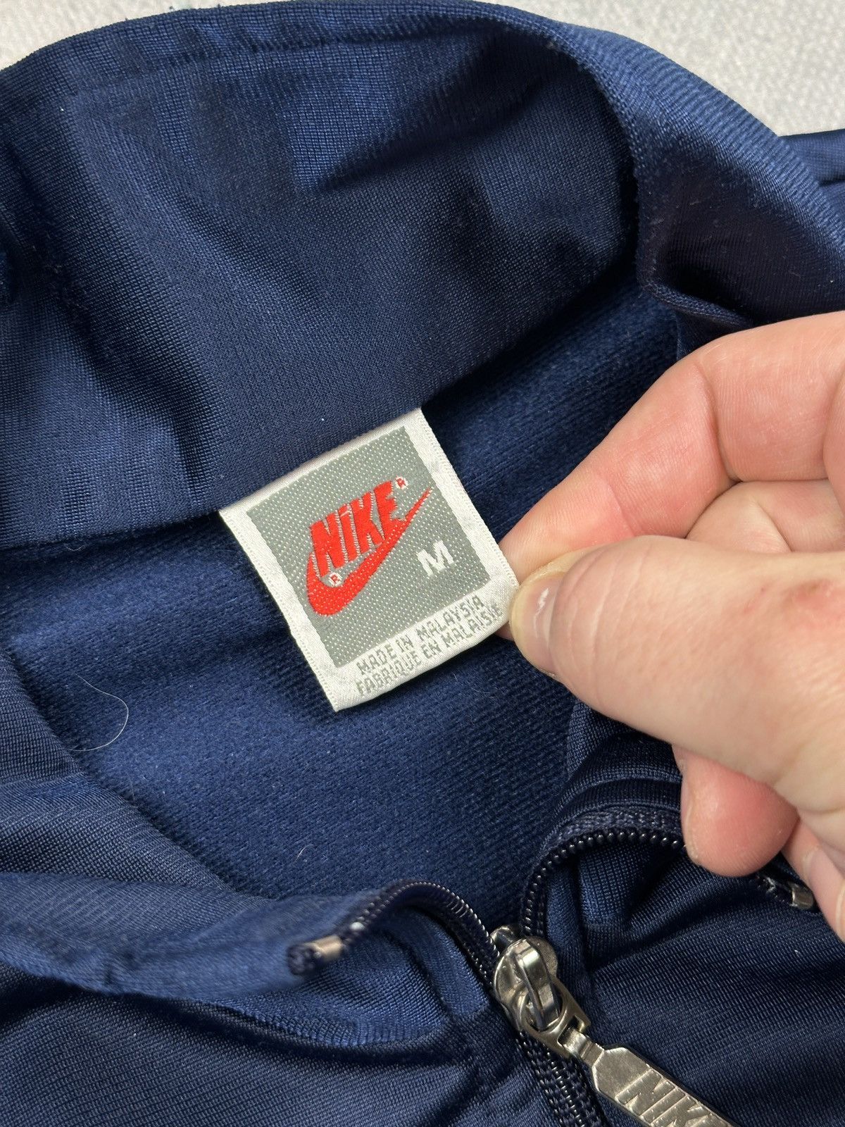 Nike Vintage Nike Sport Track Jacket 80s/90s Navy Teal Purple y2k Size US M / EU 48-50 / 2 - 14 Thumbnail