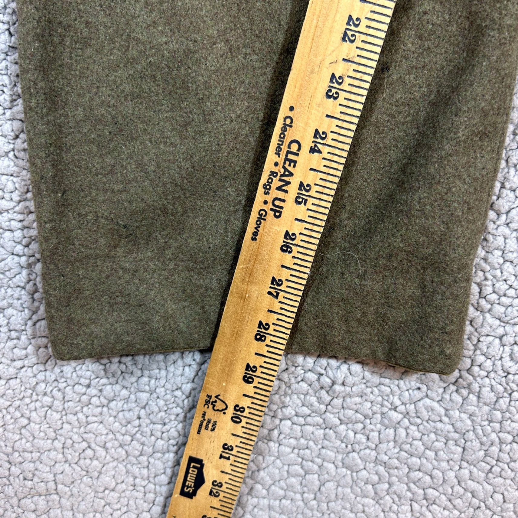 Olive VINTAGE Seyntex Belgian Army M51 Wool Field Cargo Pants Olive Green 31x28 Mens Casual Workwear Military Surplus Retro Size US 31 - 6 Thumbnail