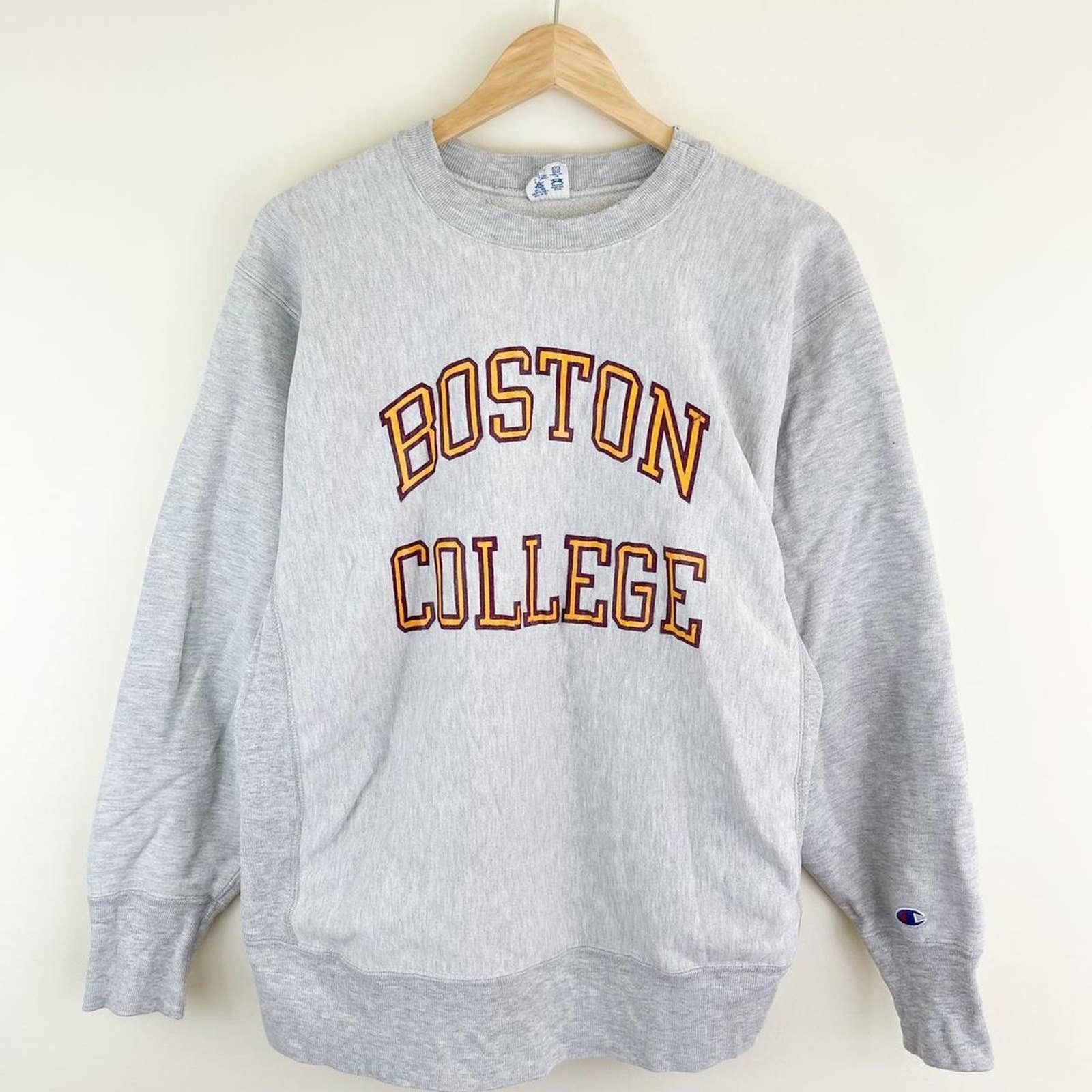 image of Vintage 1980S Champion Boston College Sweatshirt Gray Men XL in Grey